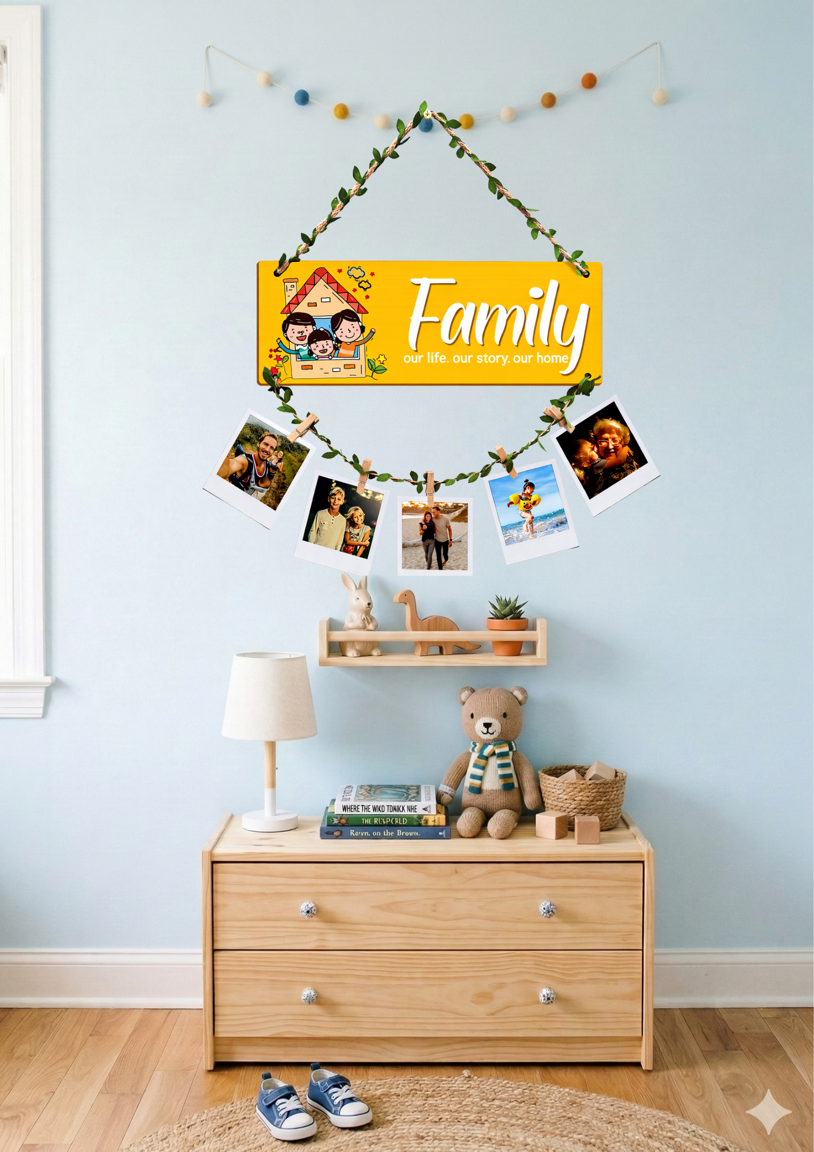 Photo Display wall decor angled view