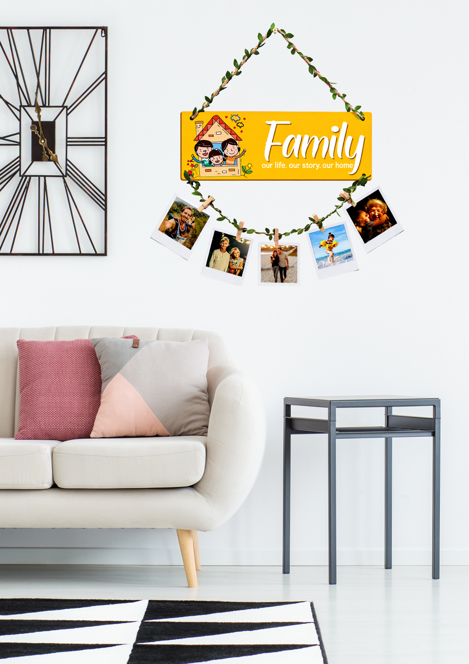 Photo Display wall decor closeup detail