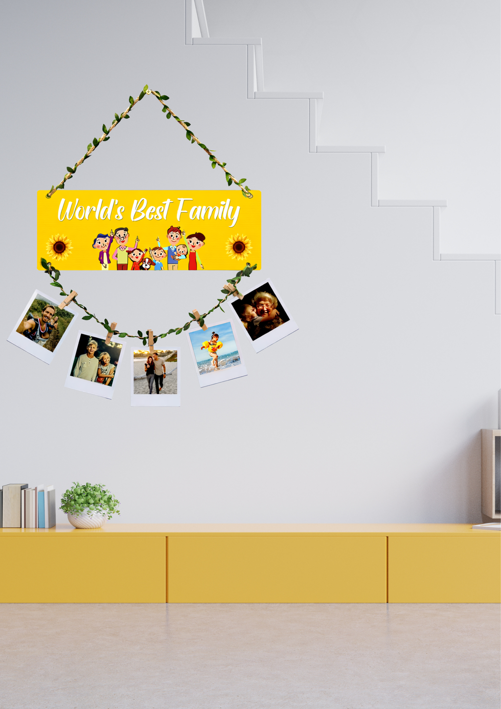 Photo Display wall decor angled view