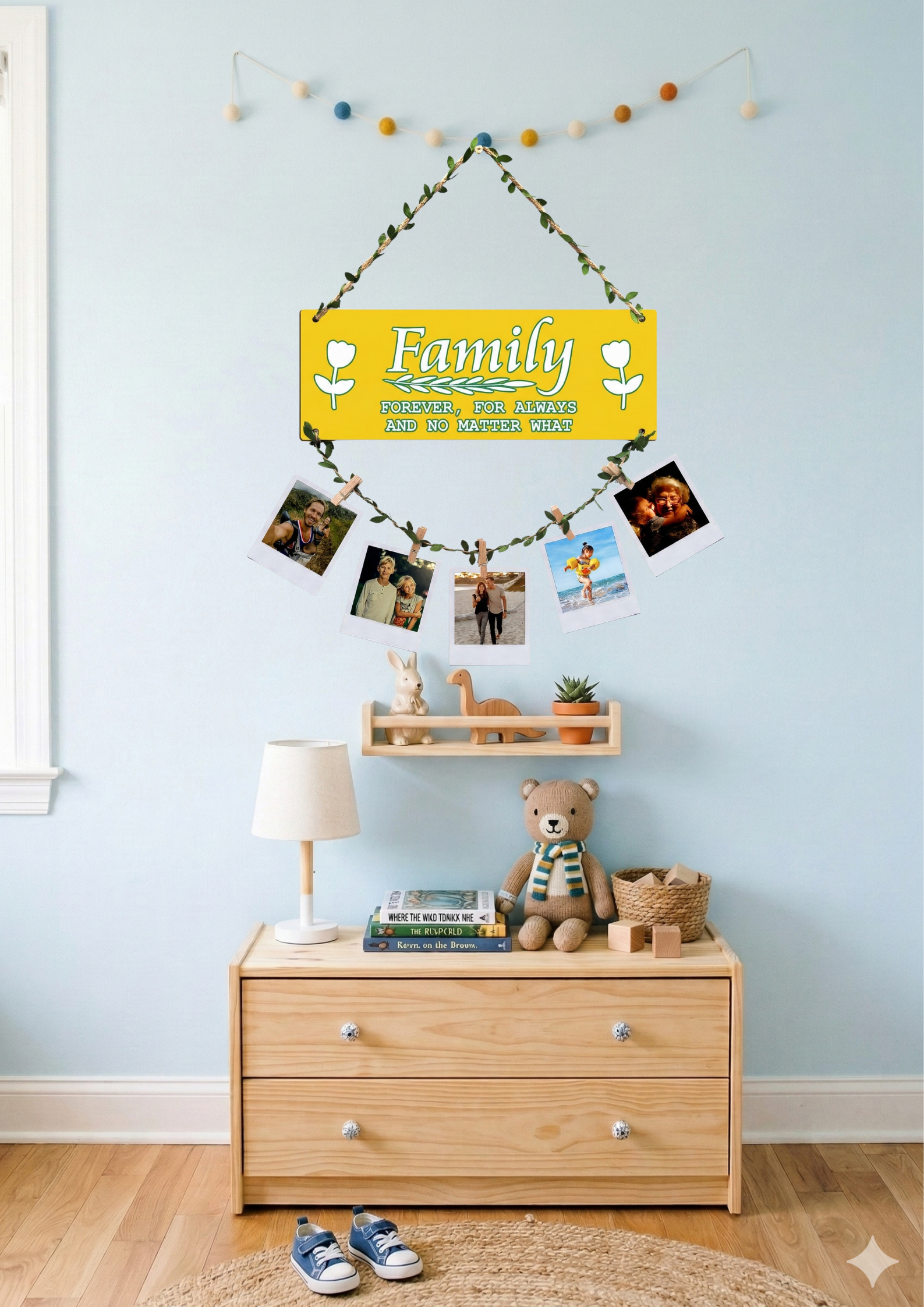 Photo Display wall decor angled view