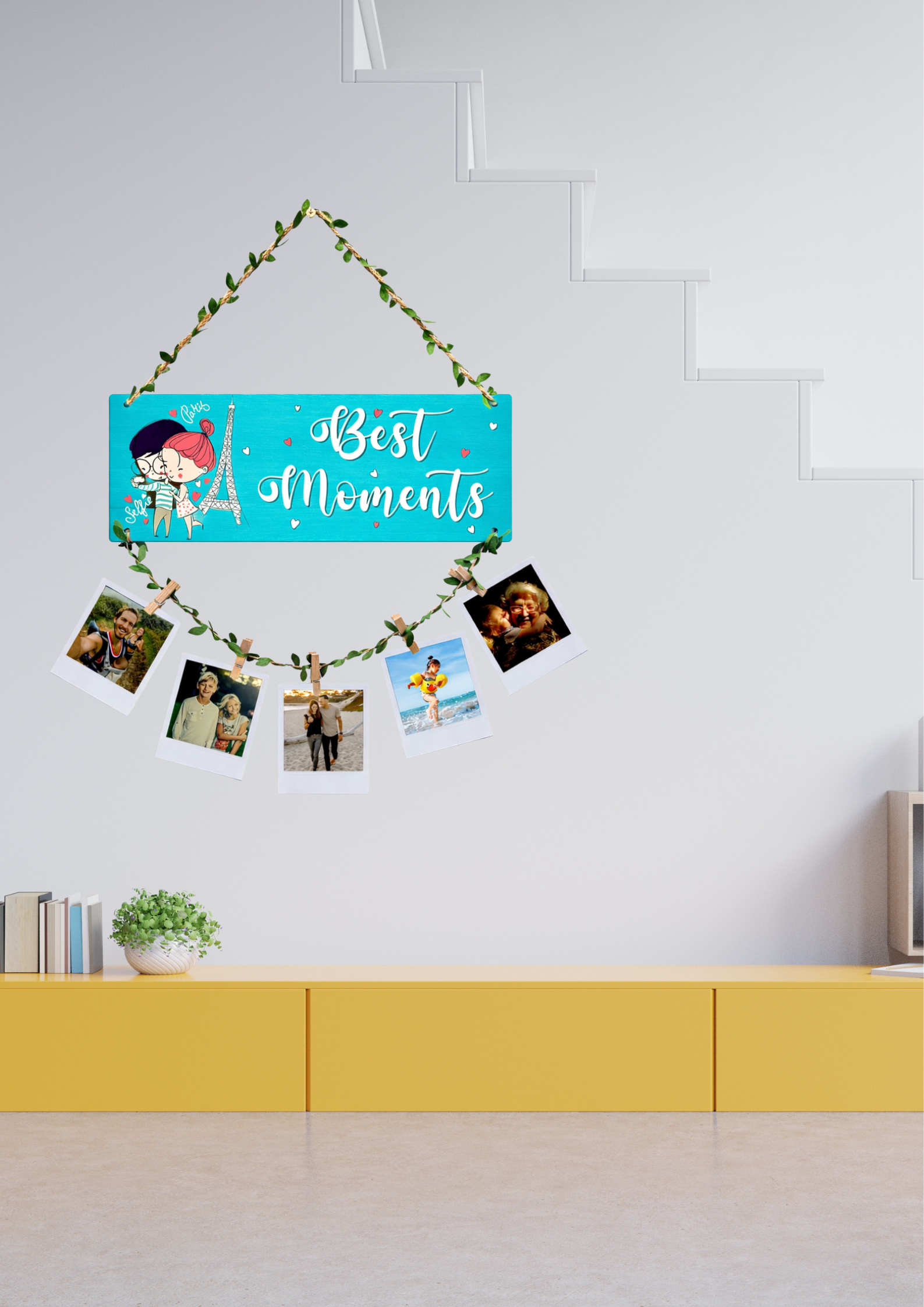 Photo Display wall decor angled view
