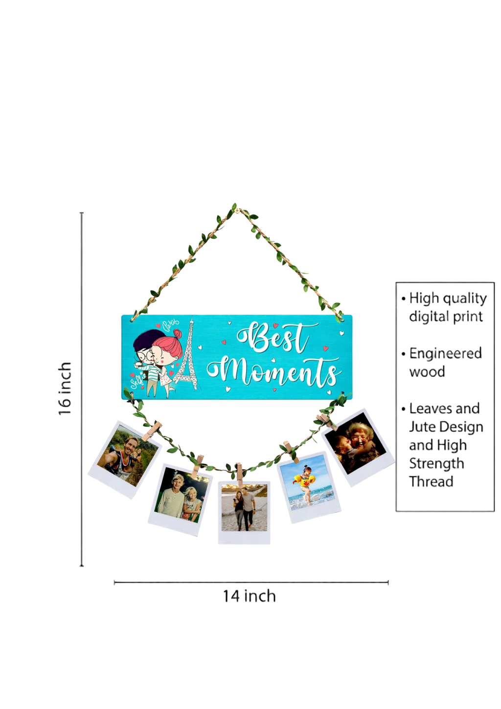 Photo Display wall decor size reference
