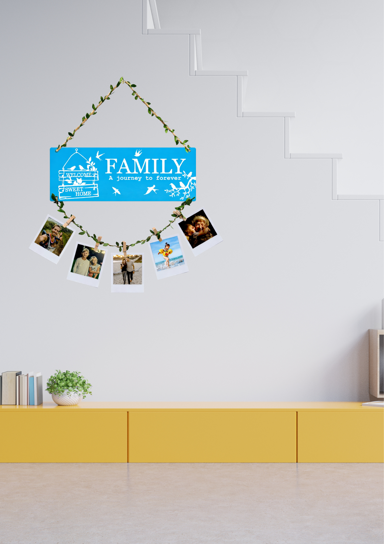 Photo Display wall decor angled view