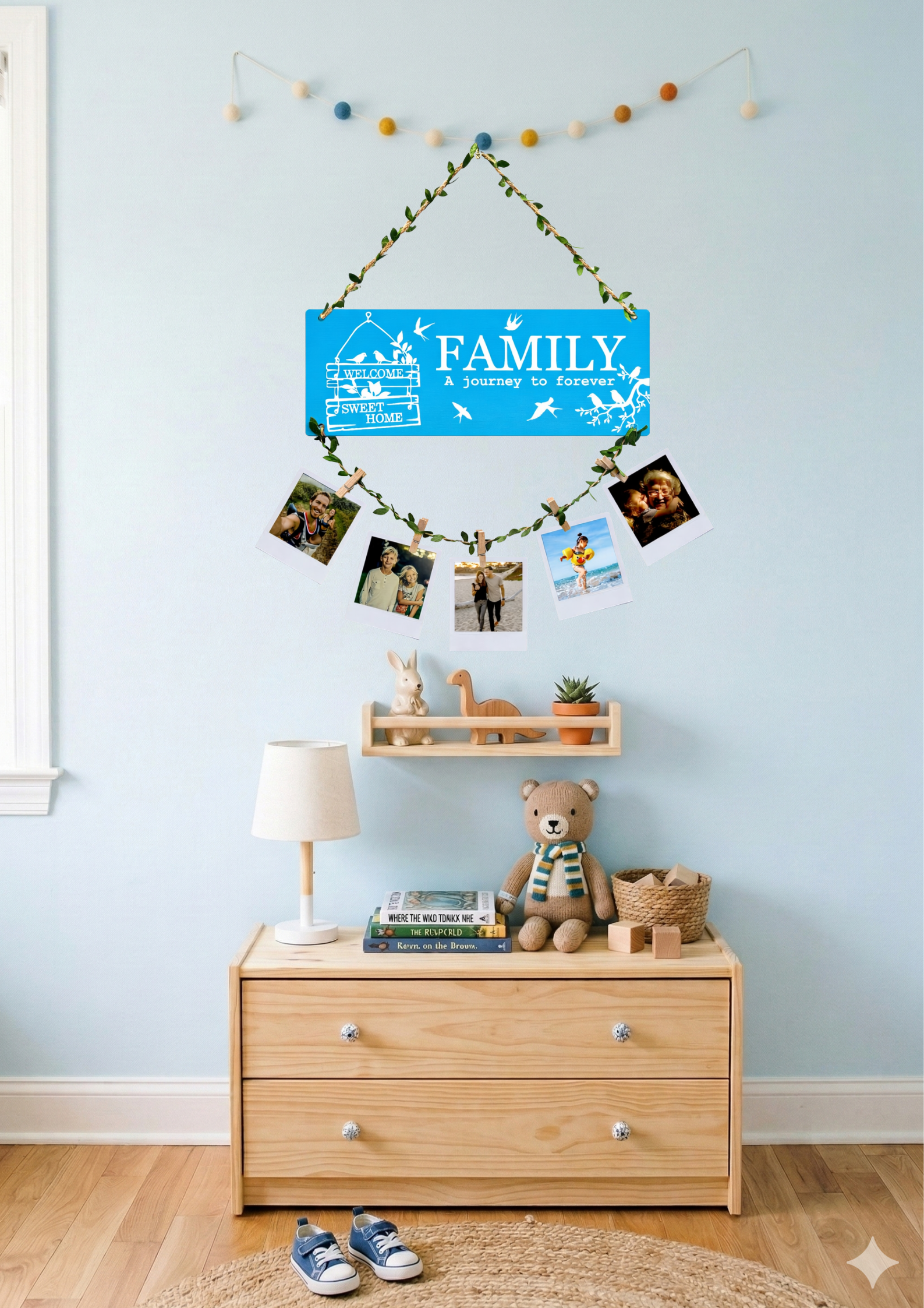 Photo Display wall decor closeup detail