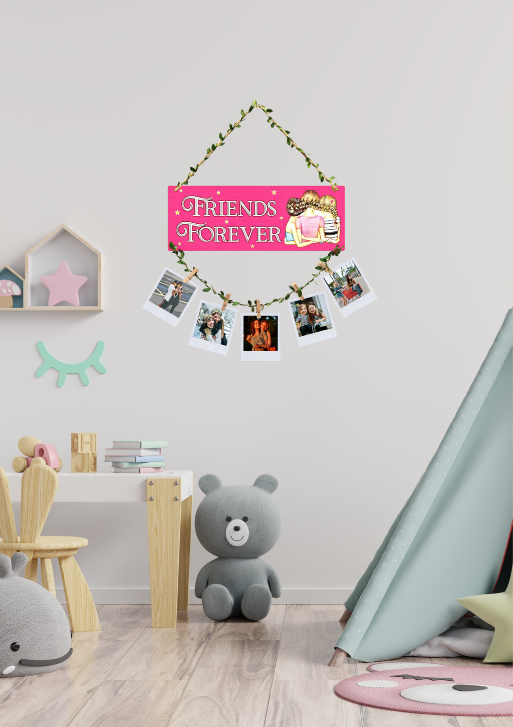 Photo Display wall decor angled view