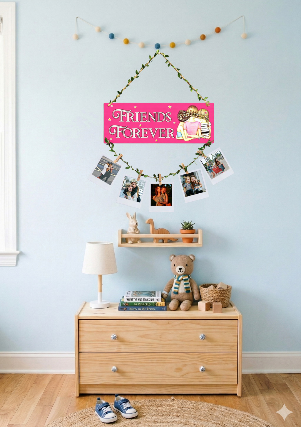 Photo Display wall decor closeup detail