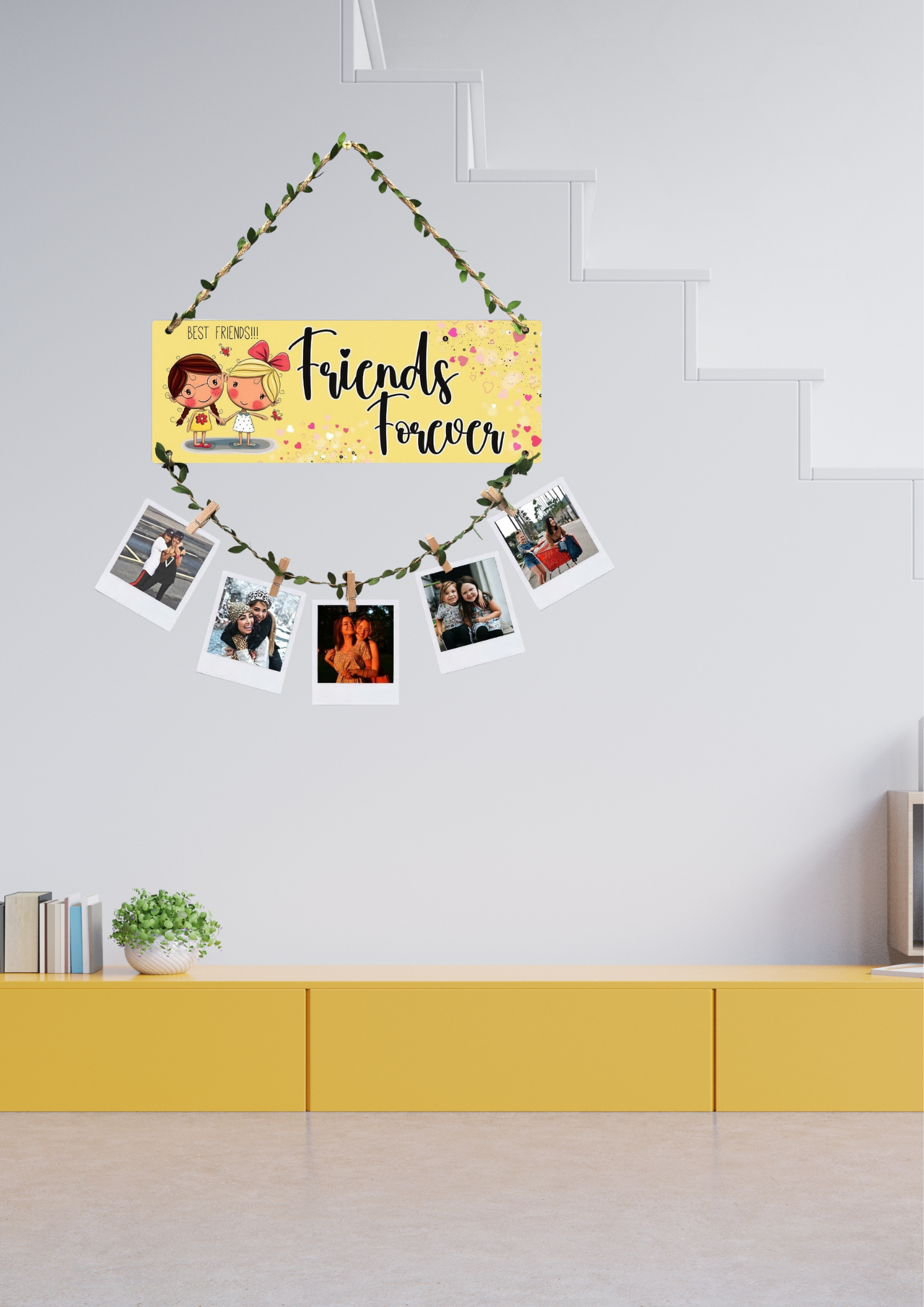 Photo Display wall decor angled view