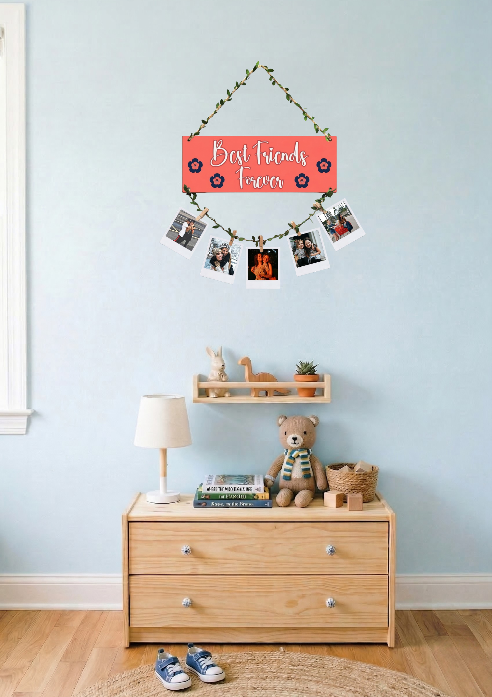 Photo Display wall decor closeup detail