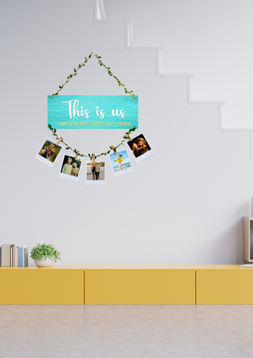 Photo Display wall decor angled view