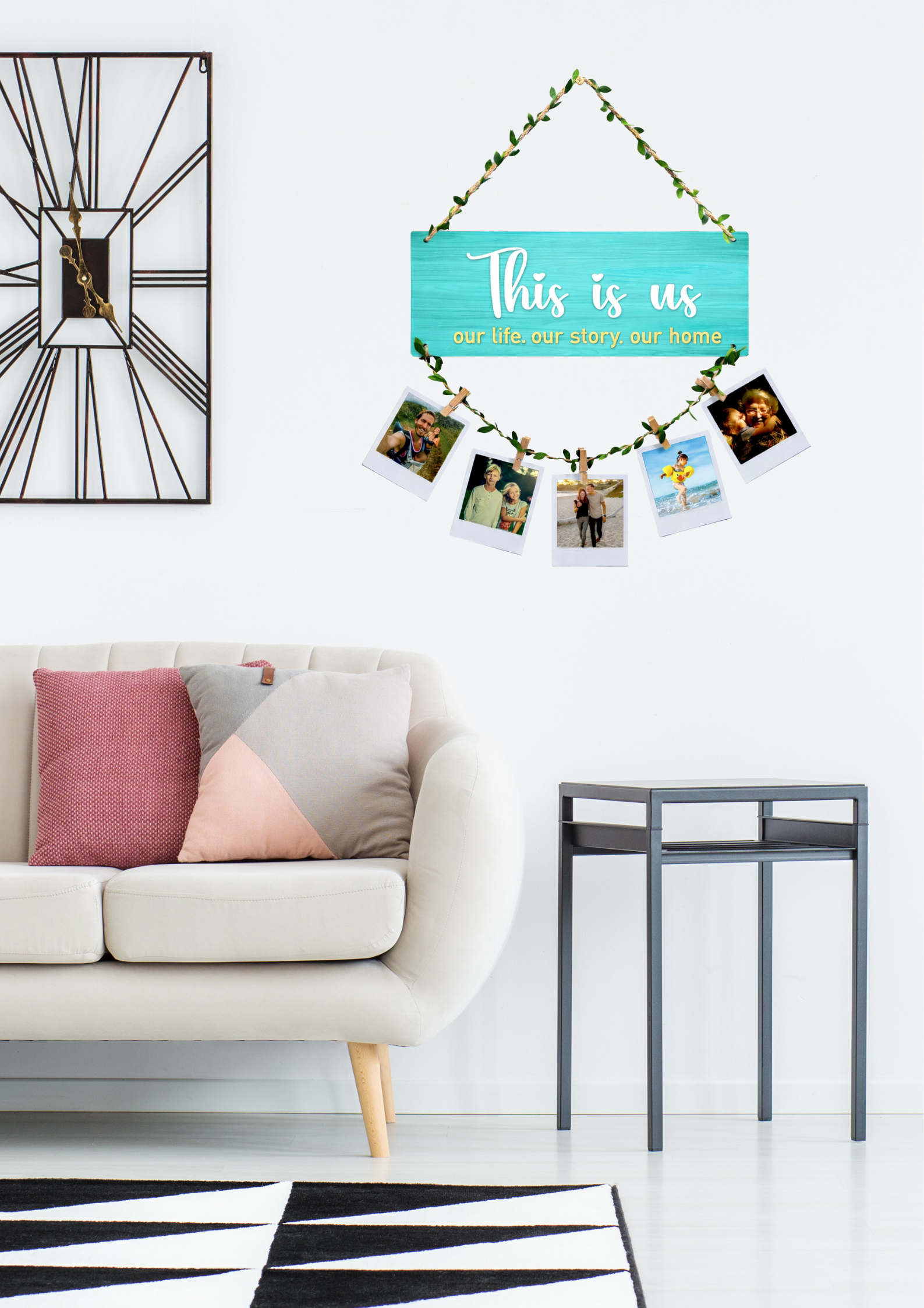 Photo Display wall decor closeup detail