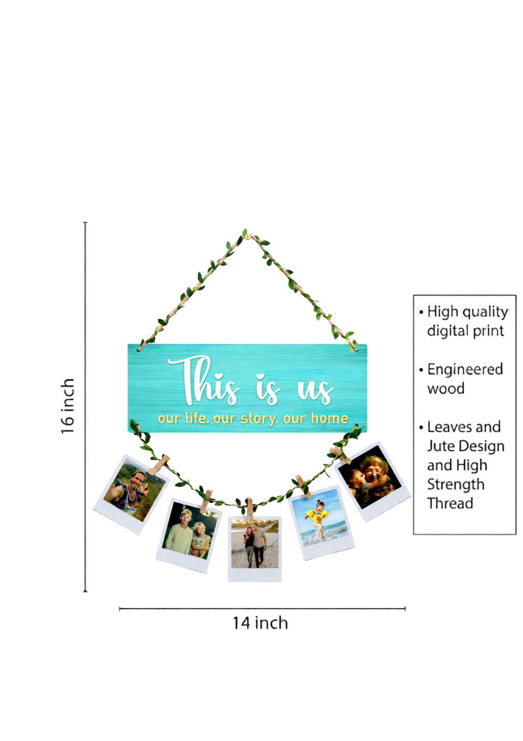 Photo Display wall decor size reference