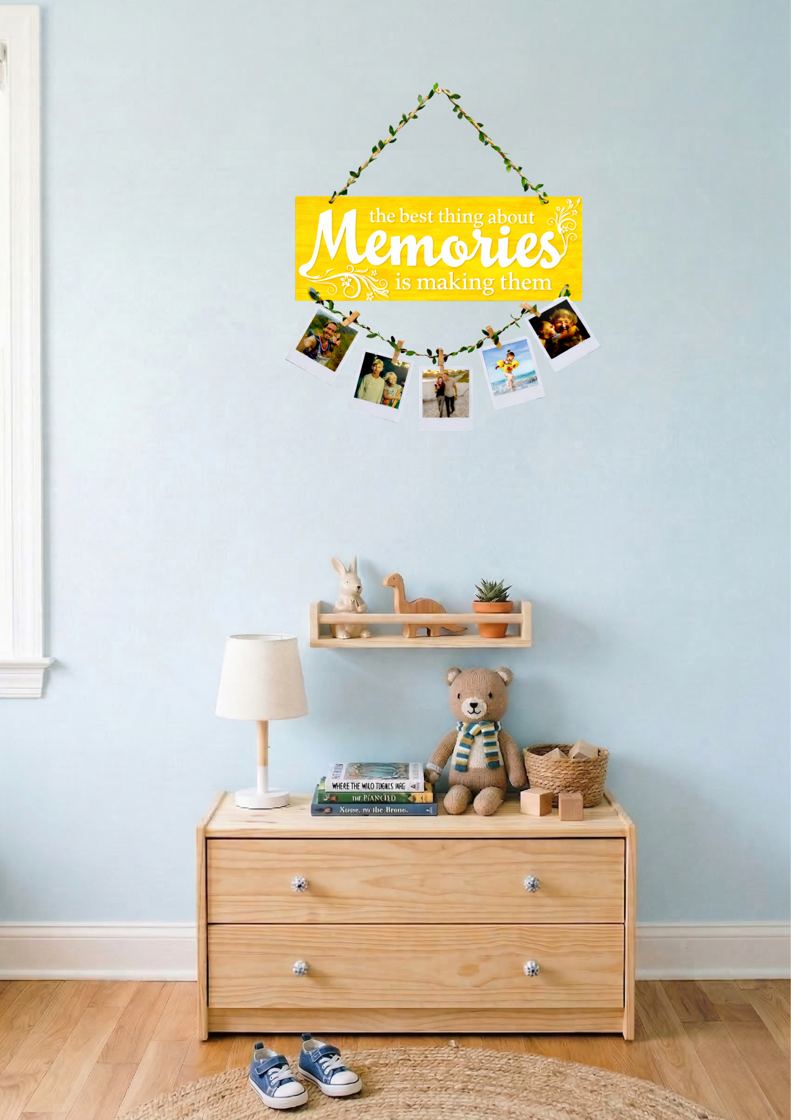 Photo Display wall decor angled view