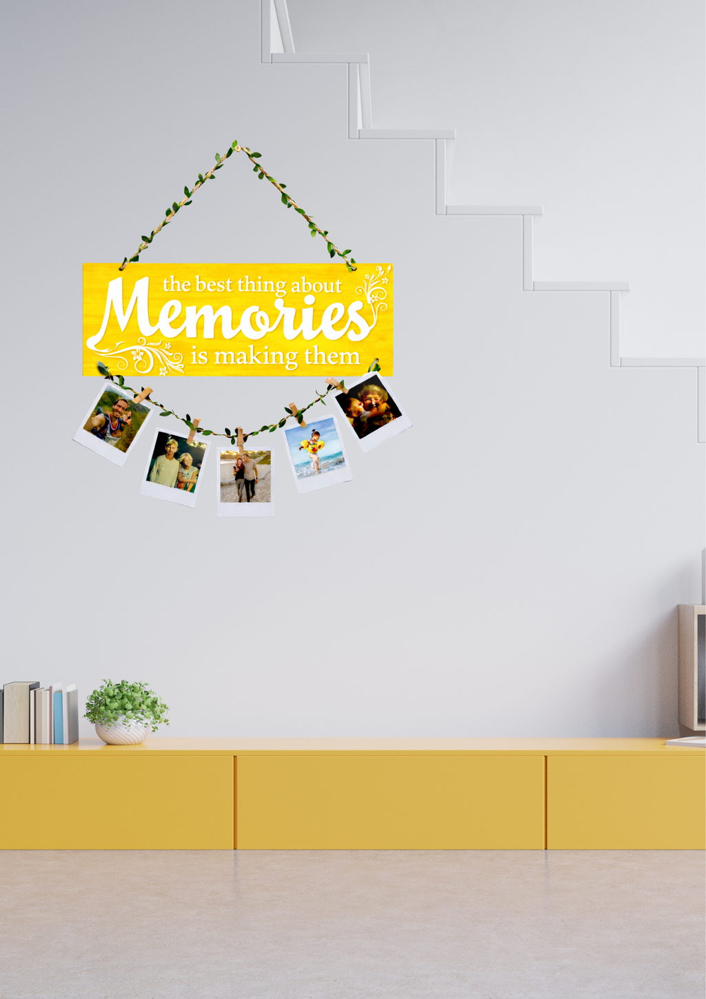 Photo Display wall decor angled view