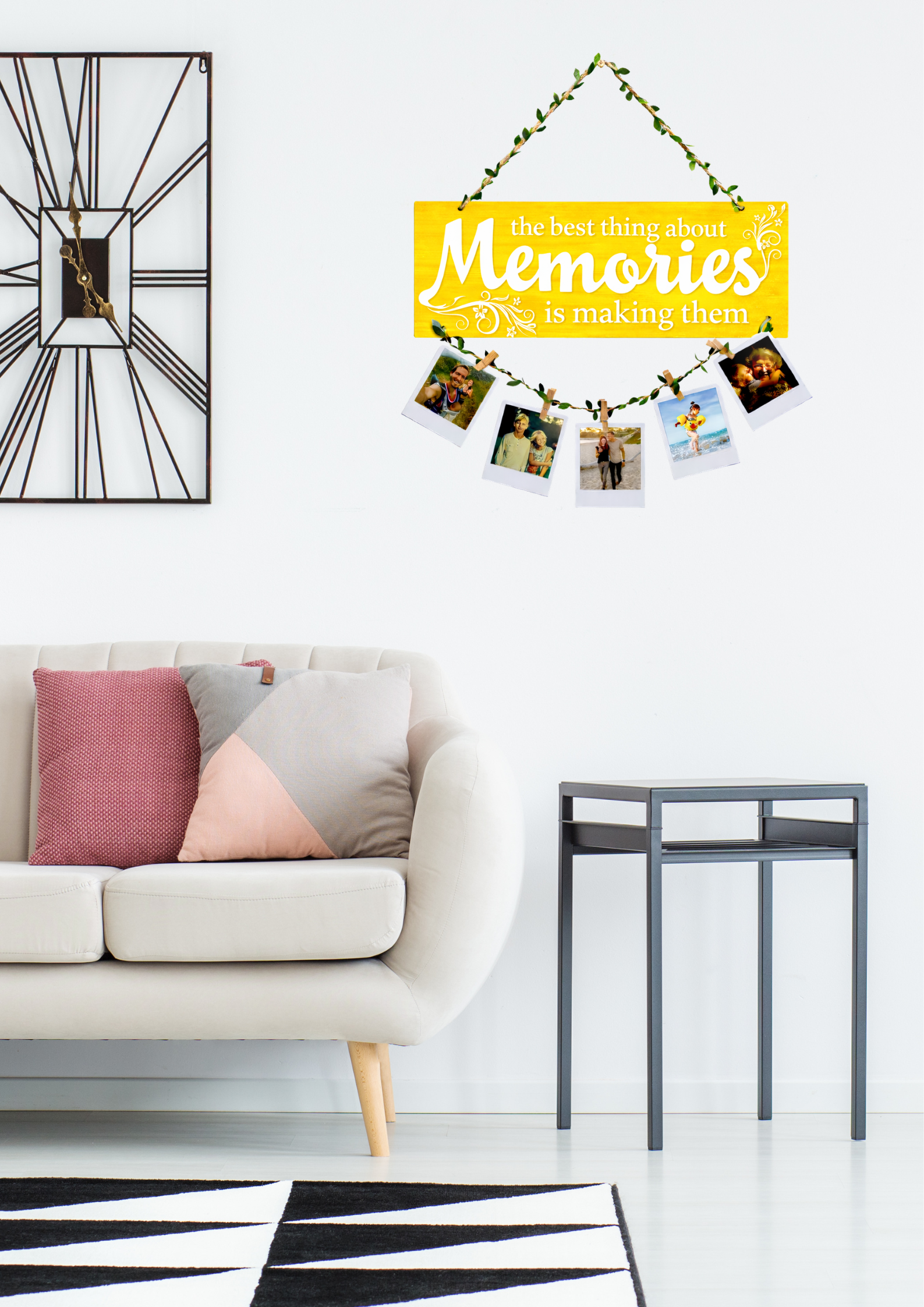 Photo Display wall decor closeup detail