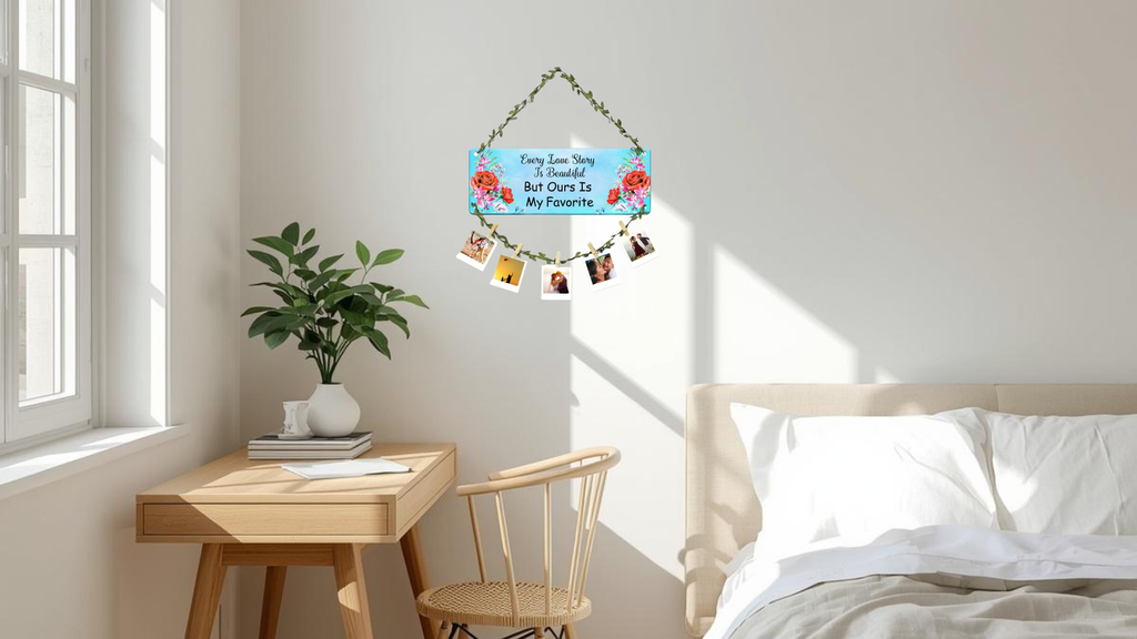 Photo Display wall decor angled view