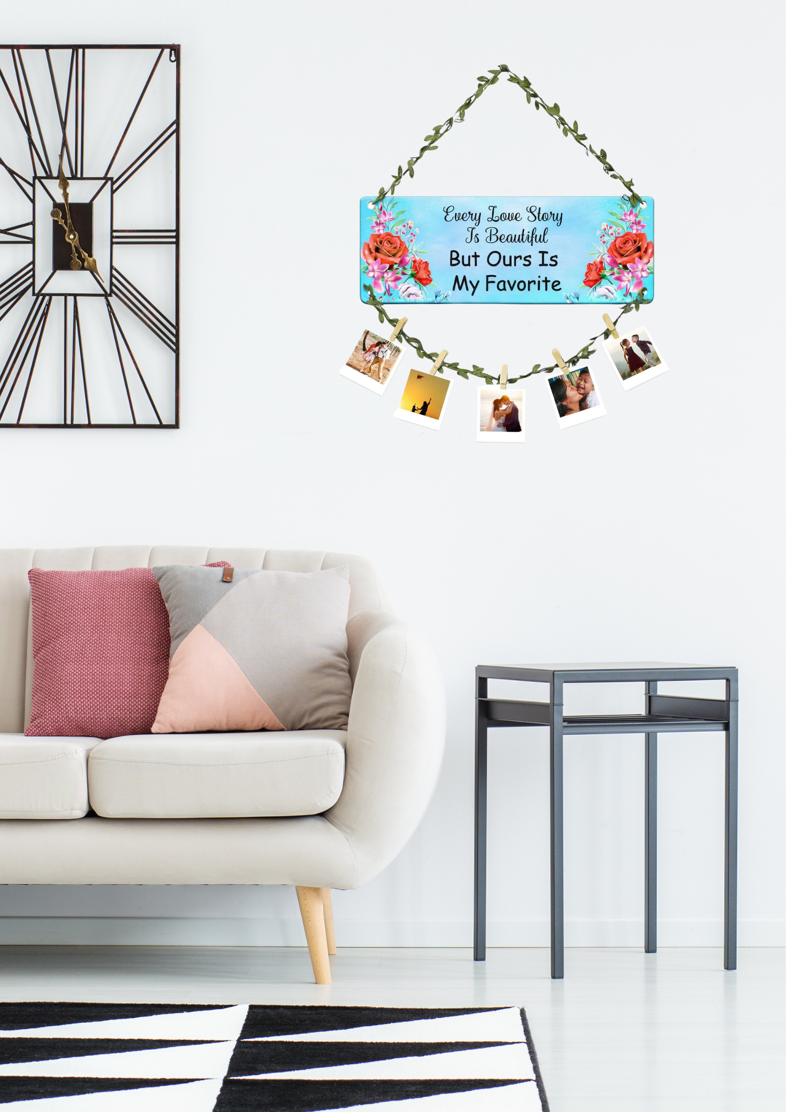 Photo Display wall decor angled view