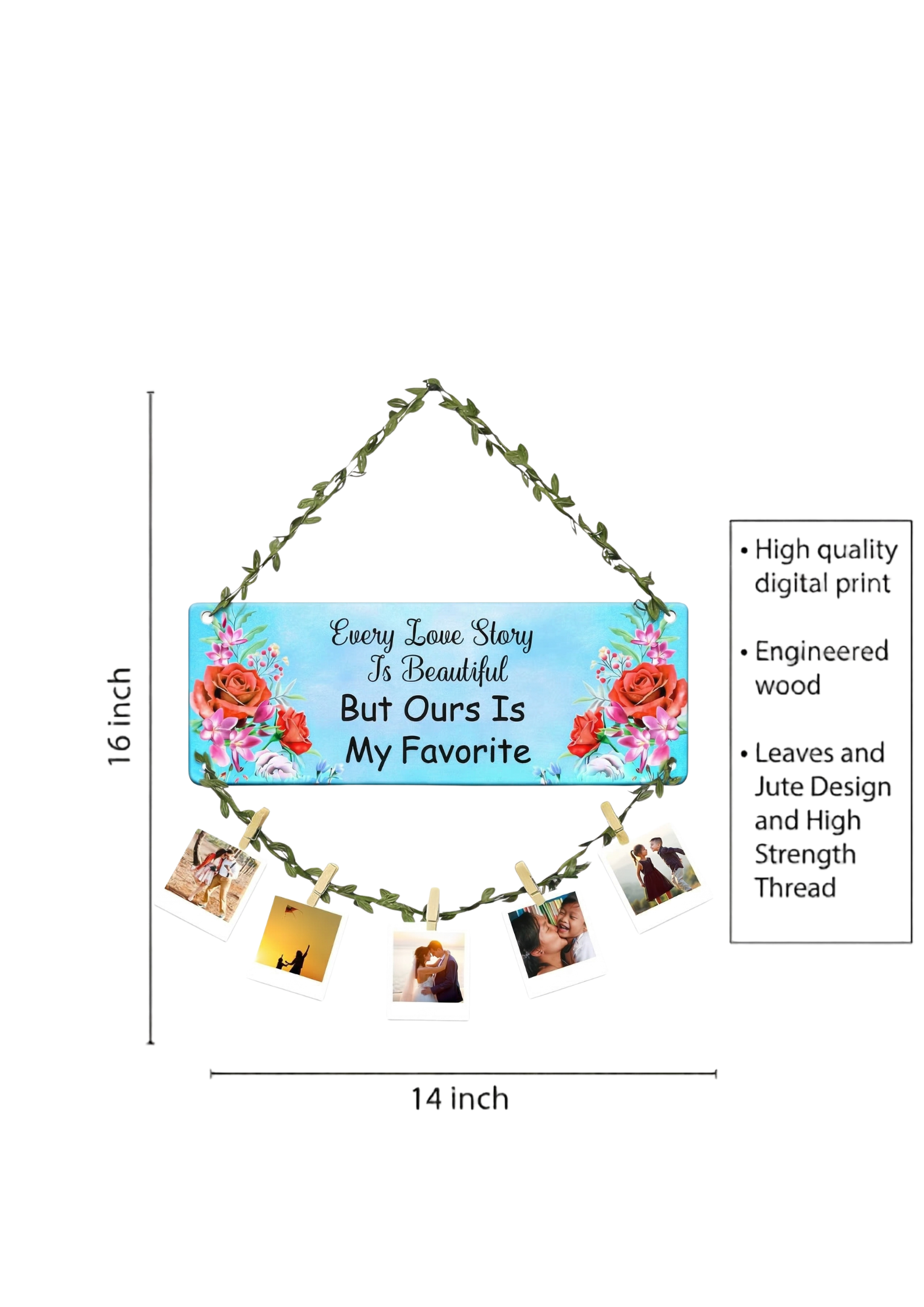 Photo Display wall decor size reference