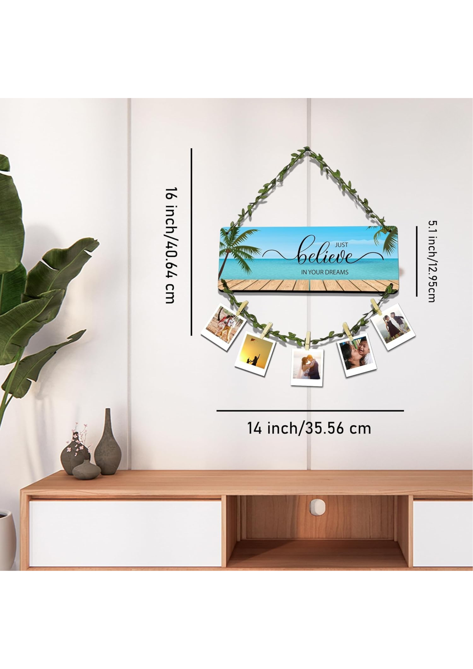 Entrance wall decor size reference