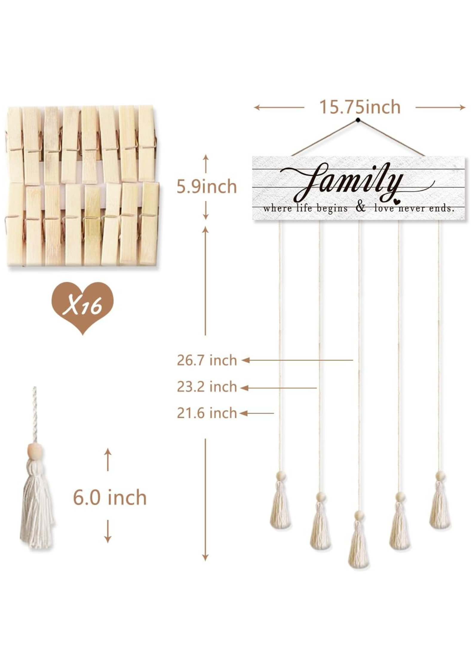 Photo Display wall decor size reference