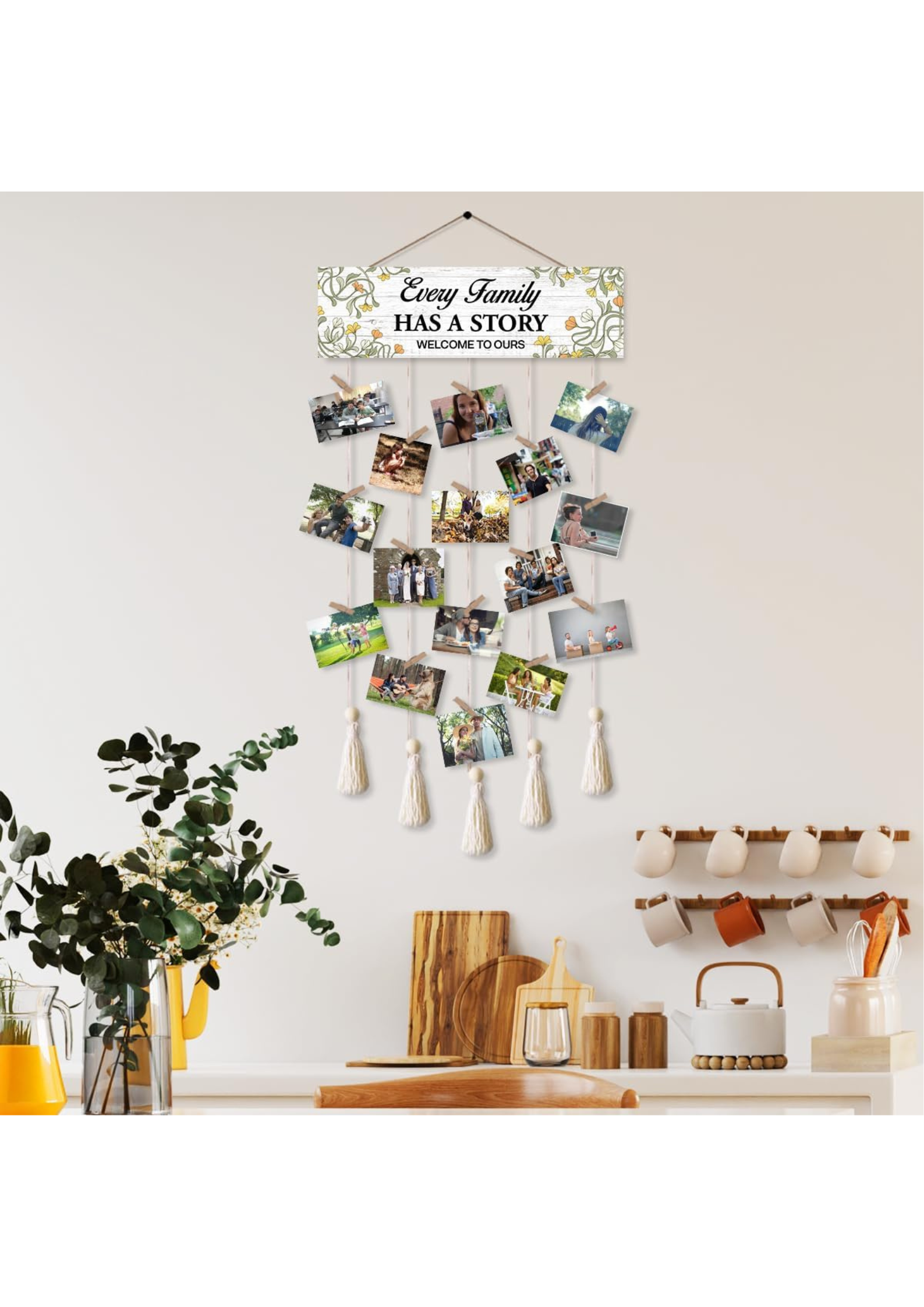 Photo Display wall decor angled view