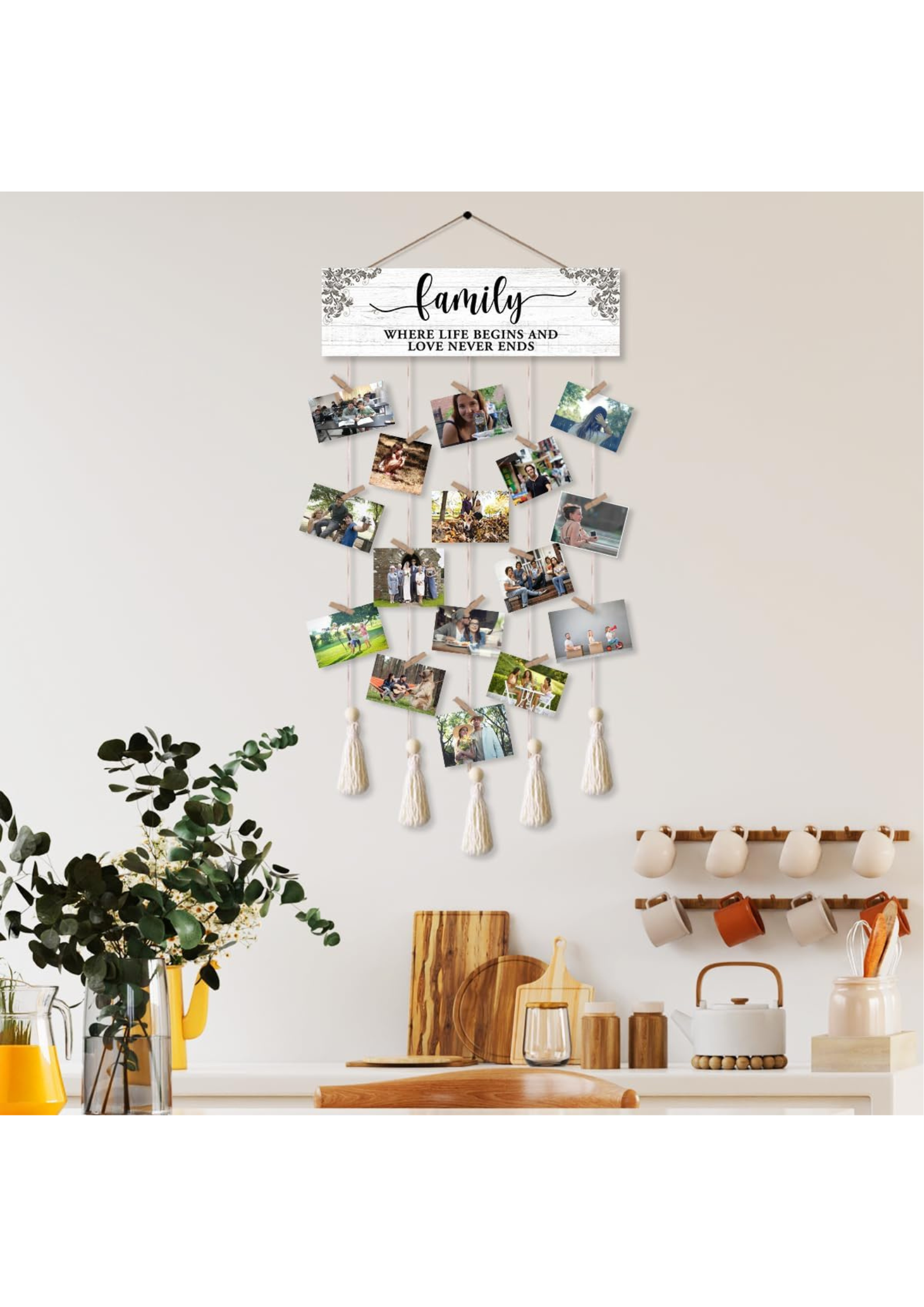 Photo Display wall decor angled view