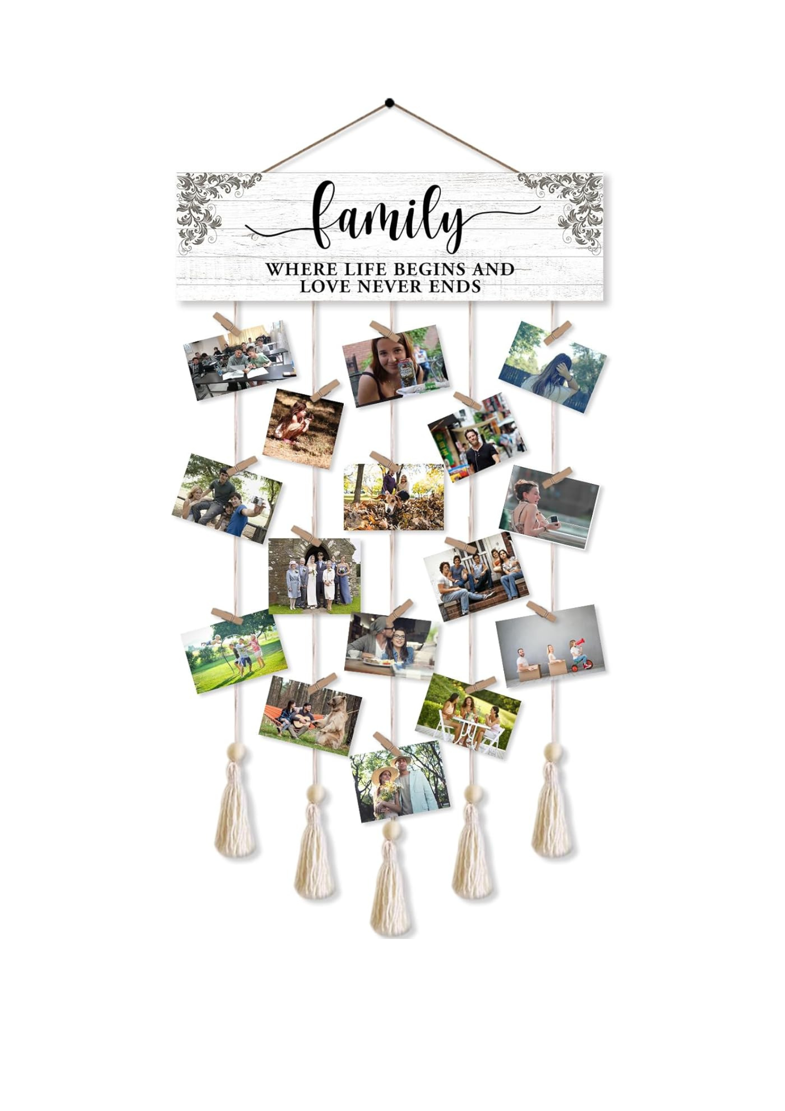 Photo Display wall decor 33x16 Multi color