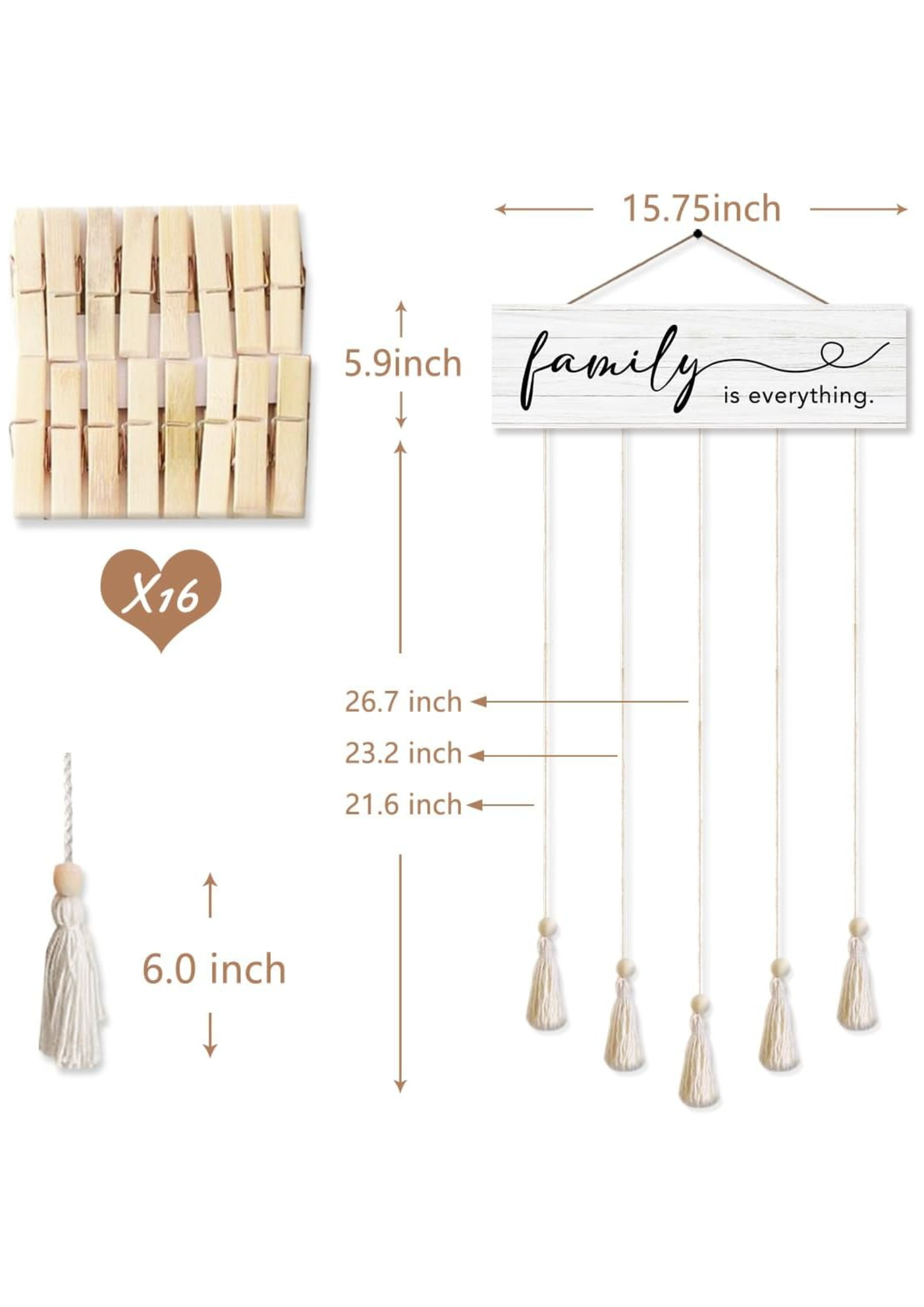 Photo Display wall decor size reference