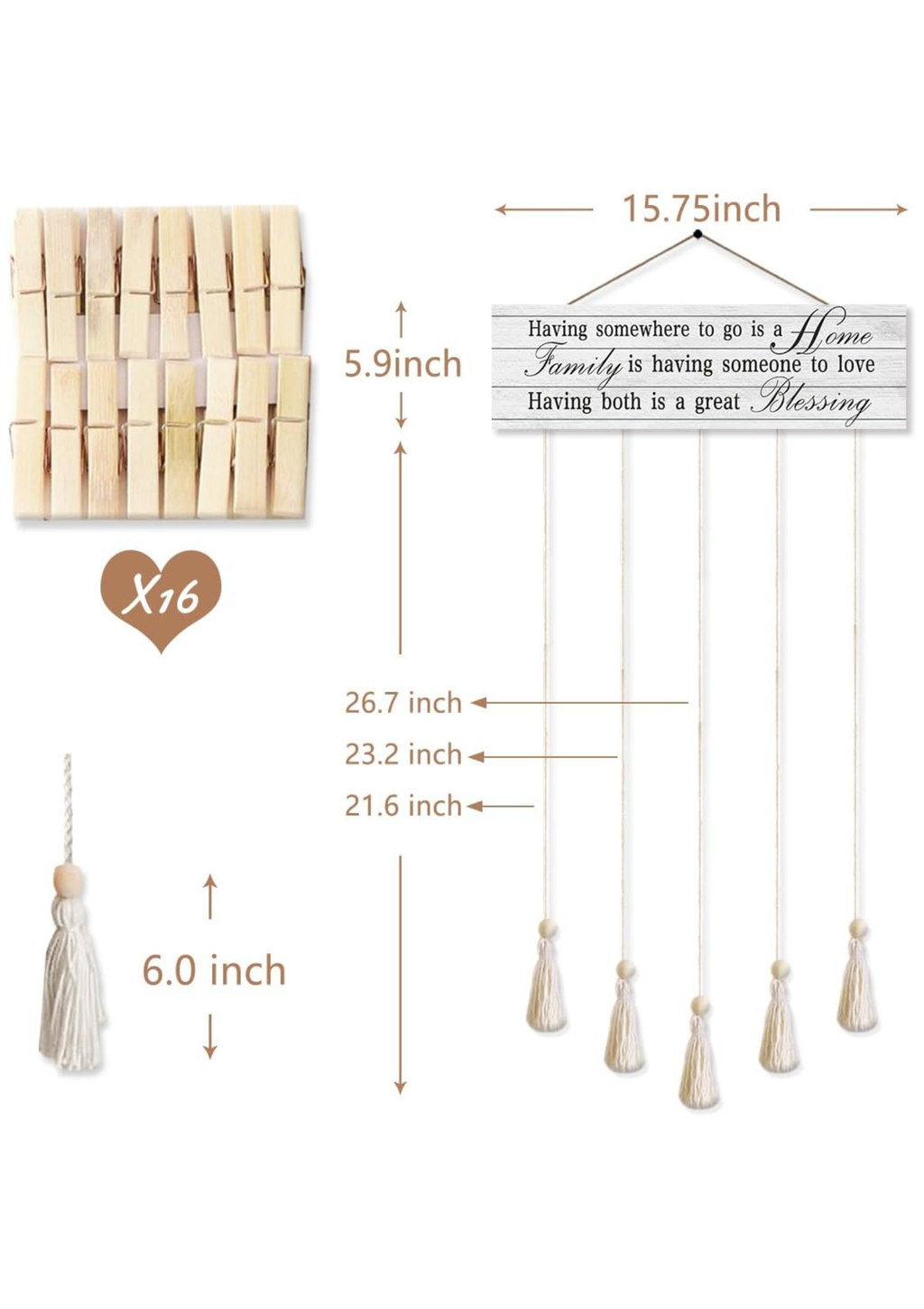 Photo Display wall decor size reference