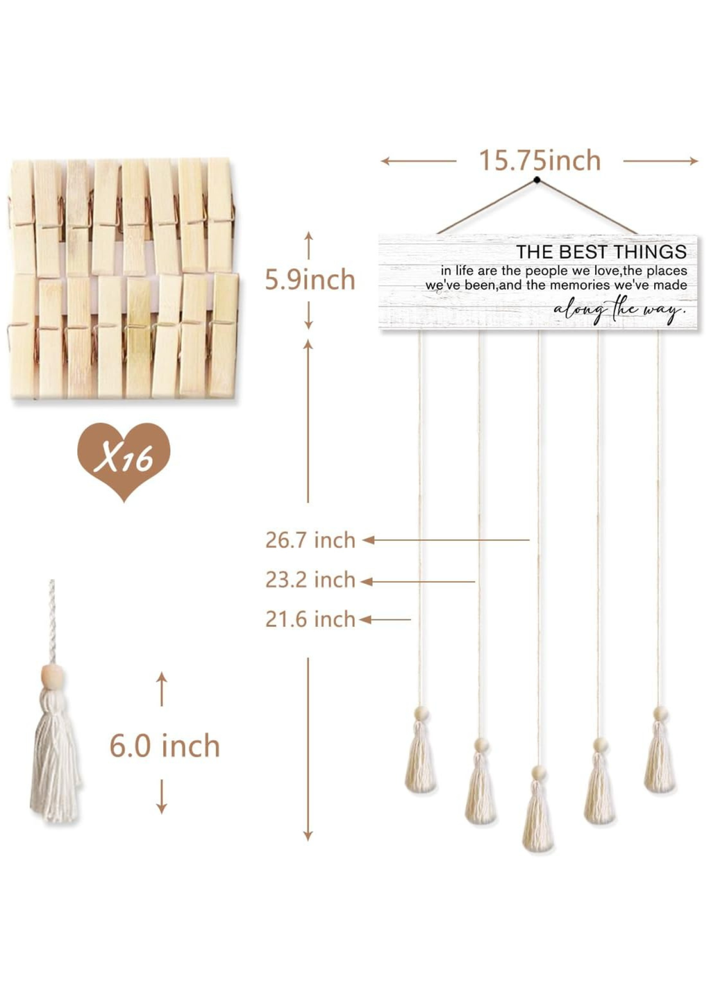 Photo Display wall decor size reference