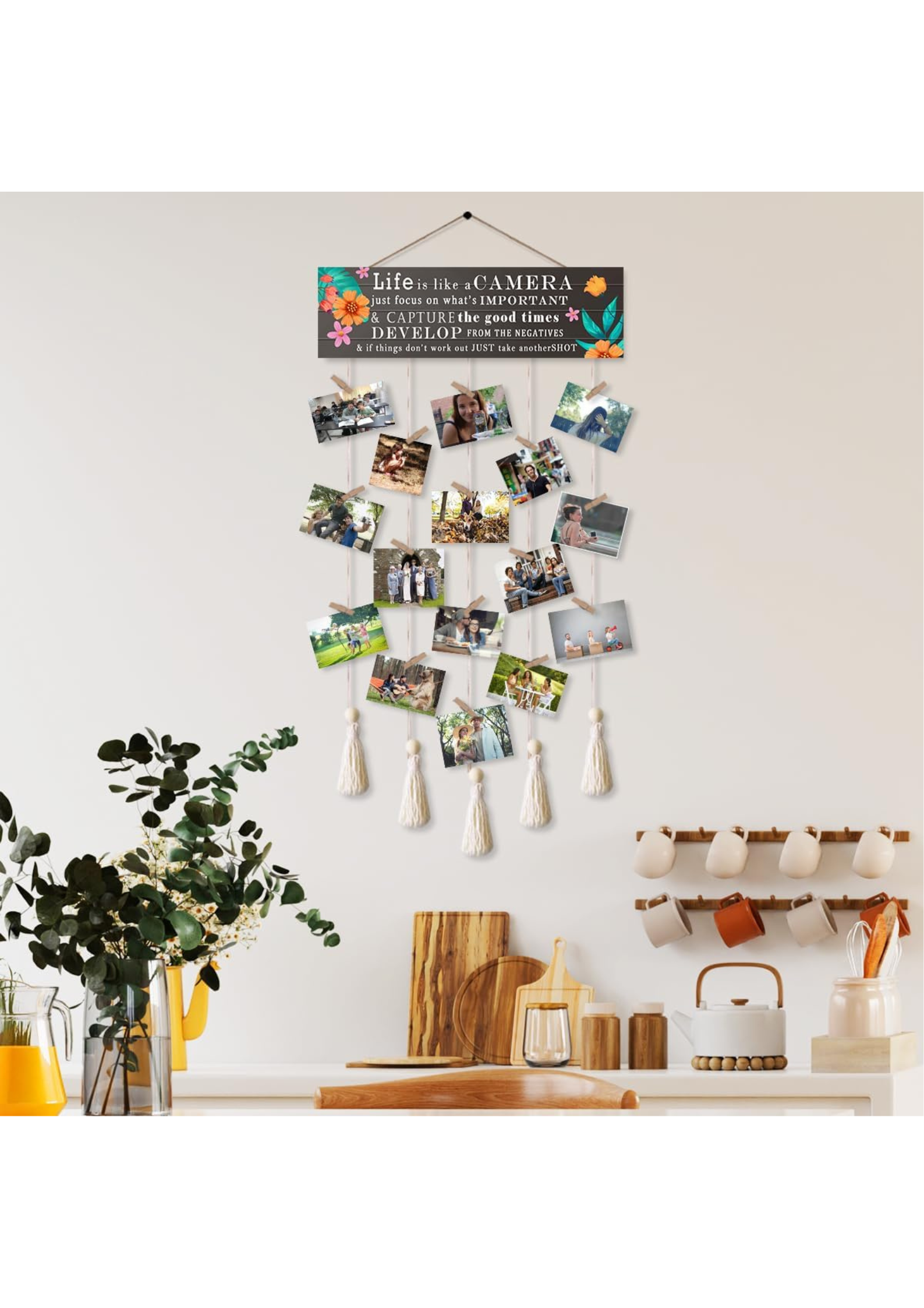 Photo Display wall decor angled view