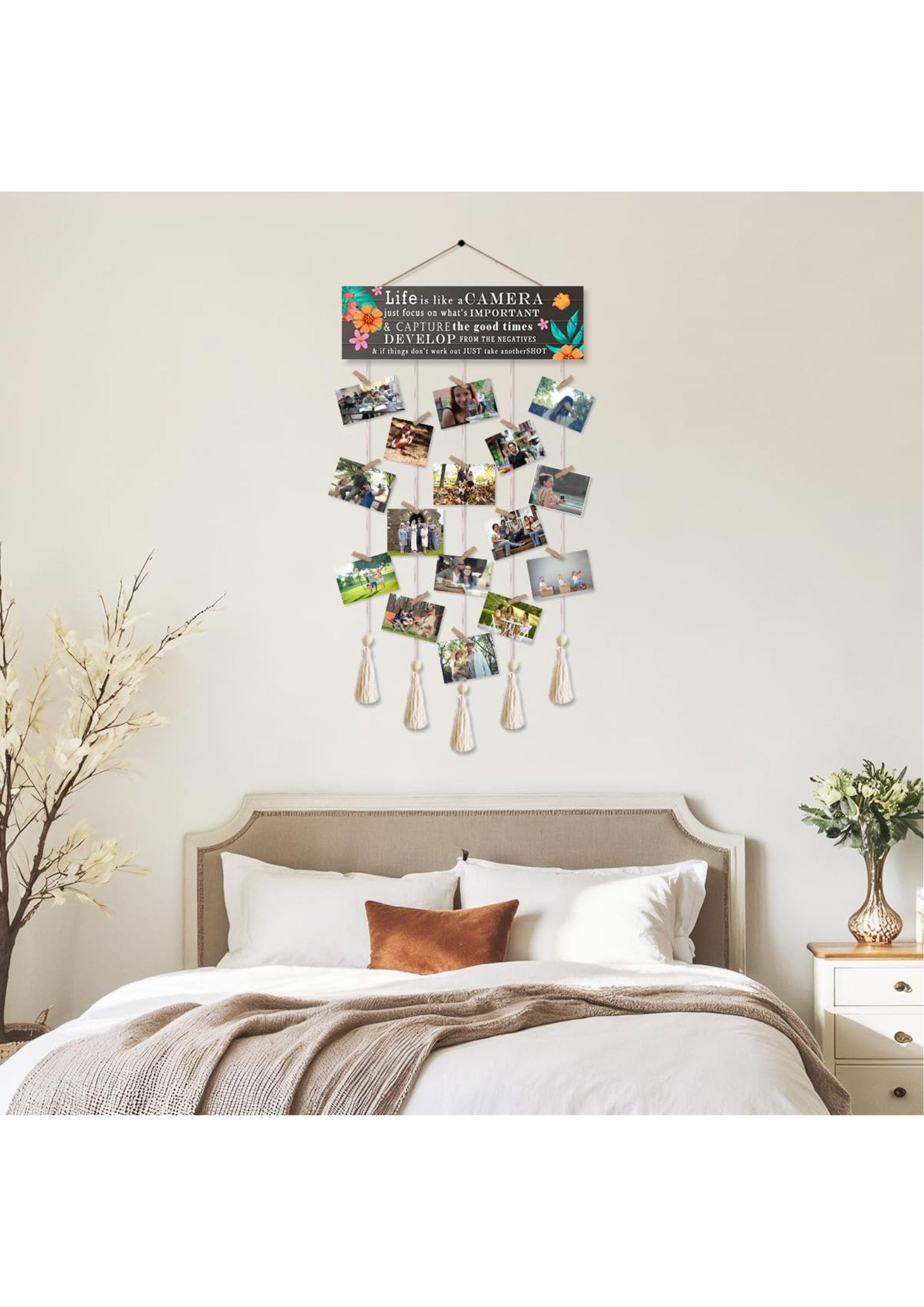 Photo Display wall decor angled view