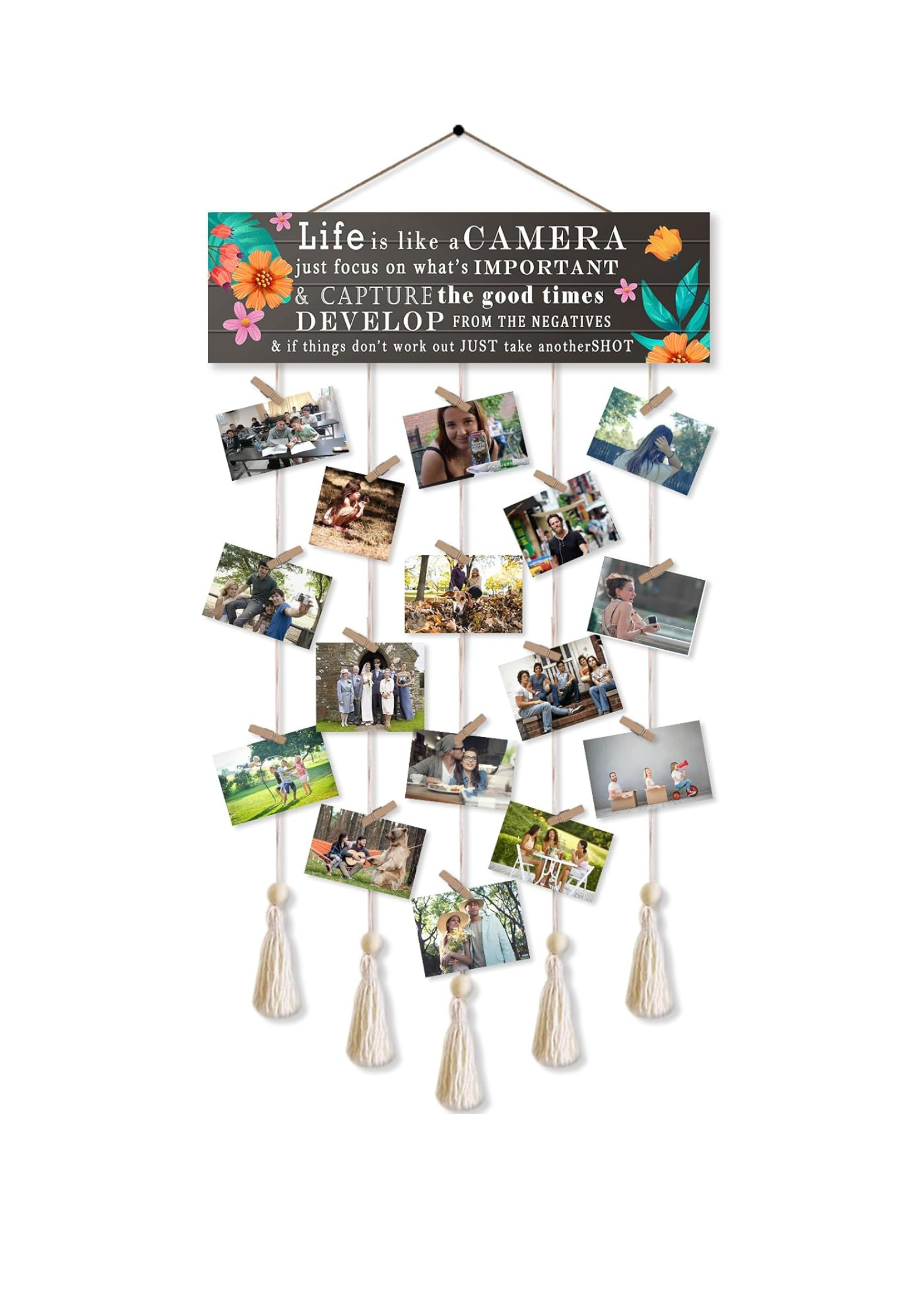 Photo Display wall decor 33x16 Multi color