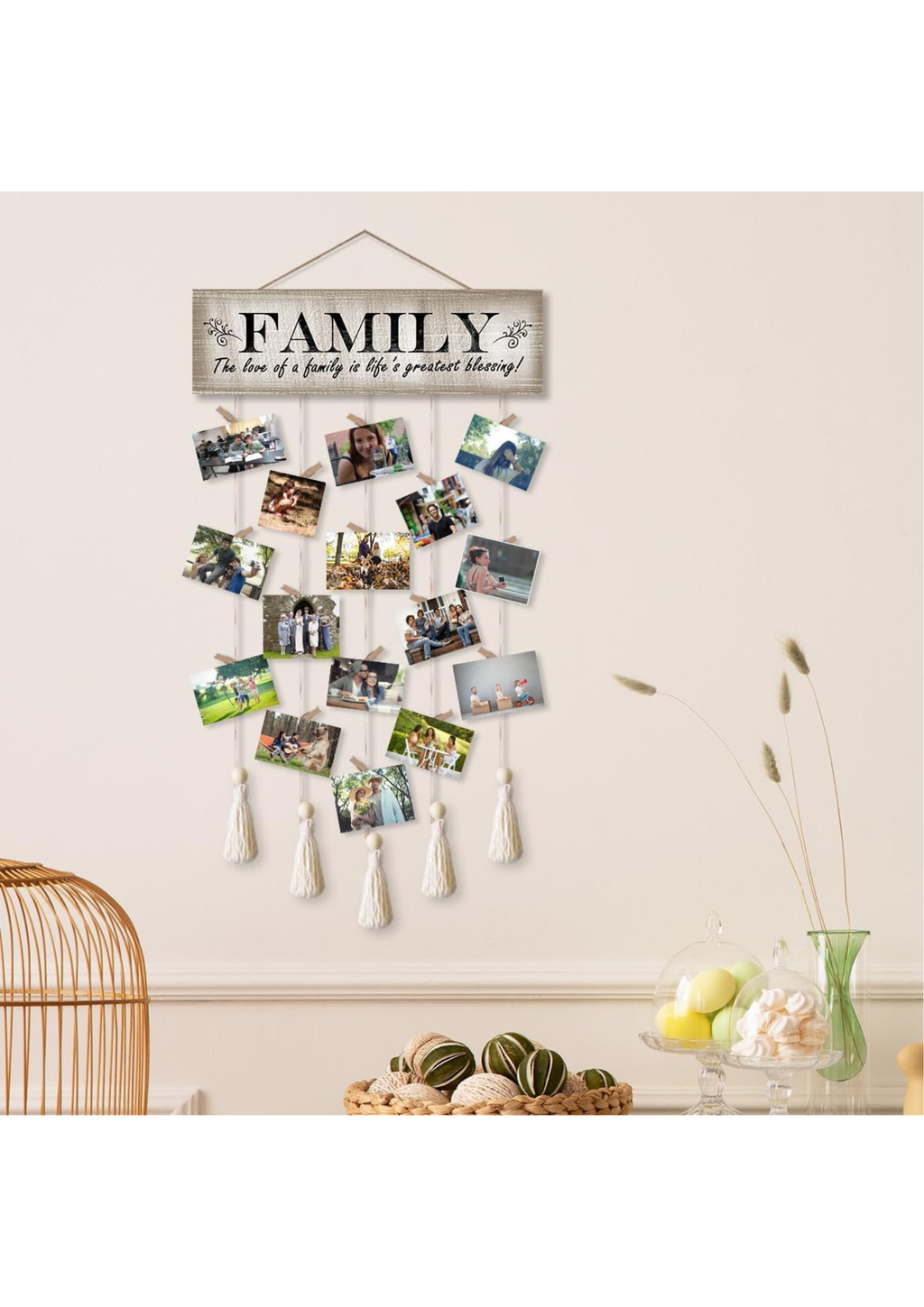 Photo Display wall decor angled view