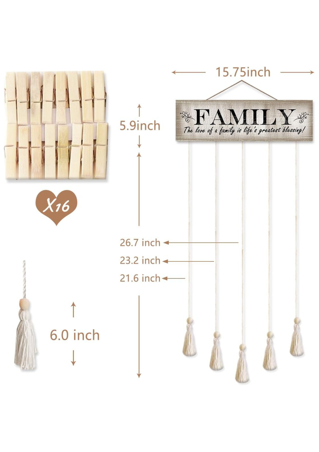 Photo Display wall decor size reference