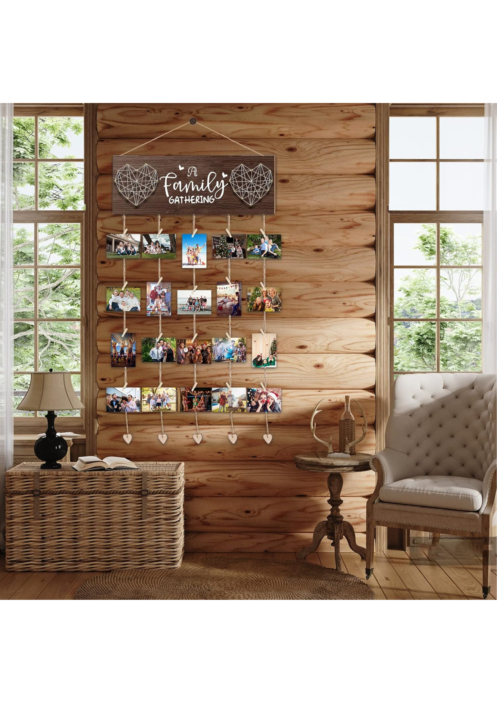 Photo Display wall decor angled view