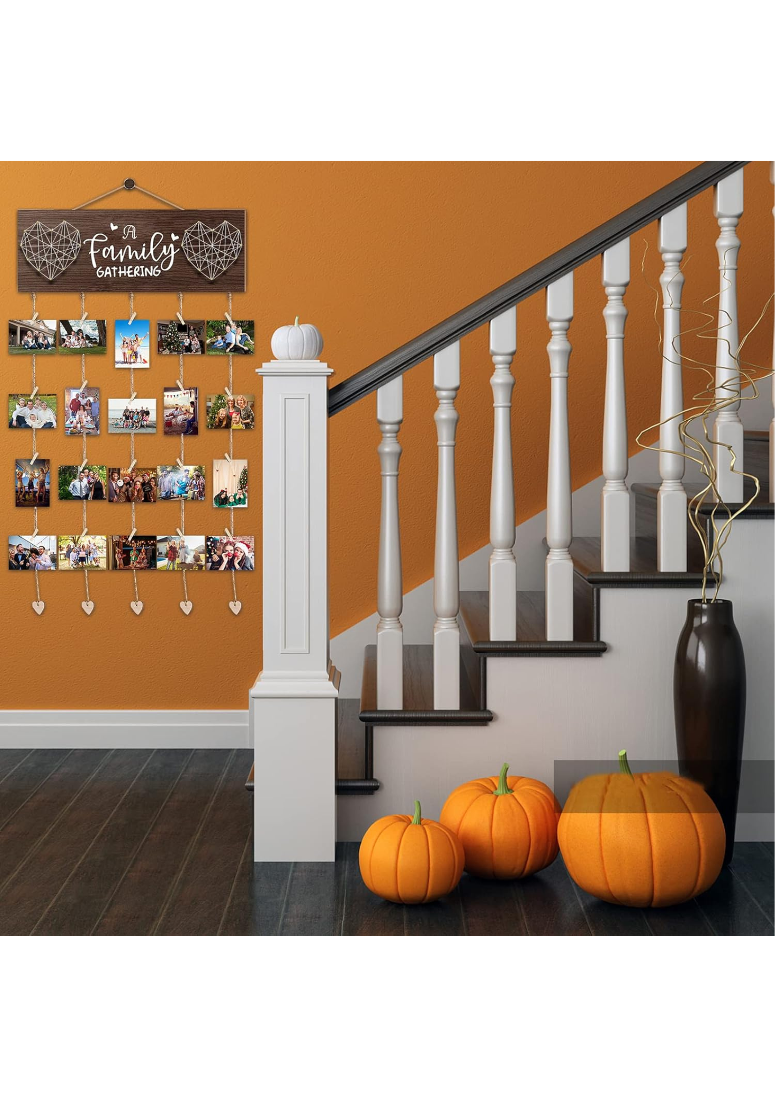 Photo Display wall decor displayed in Living Room