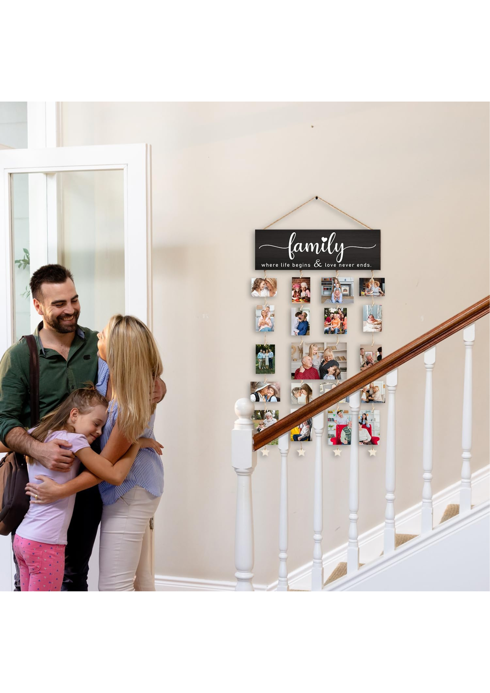 Photo Display wall decor angled view