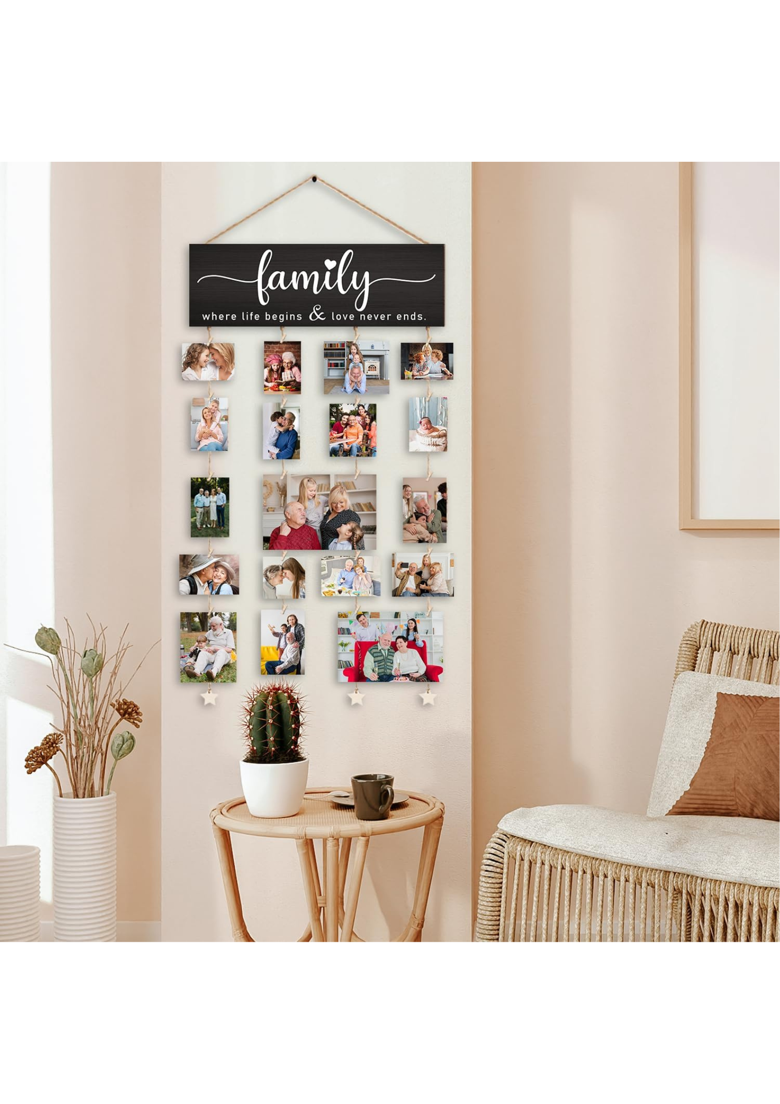 Photo Display wall decor closeup detail