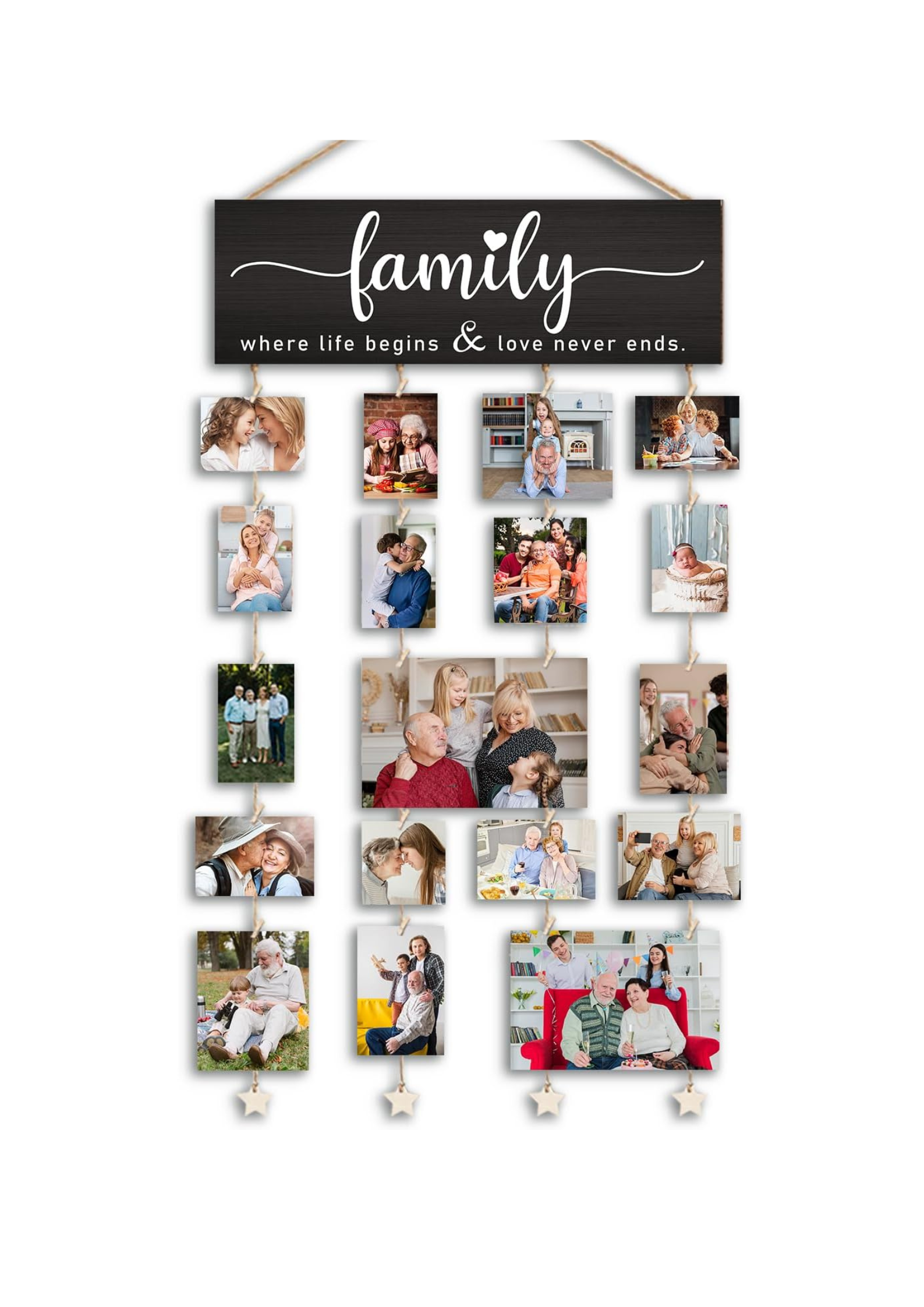 Photo Display wall decor 33x16 Multi color