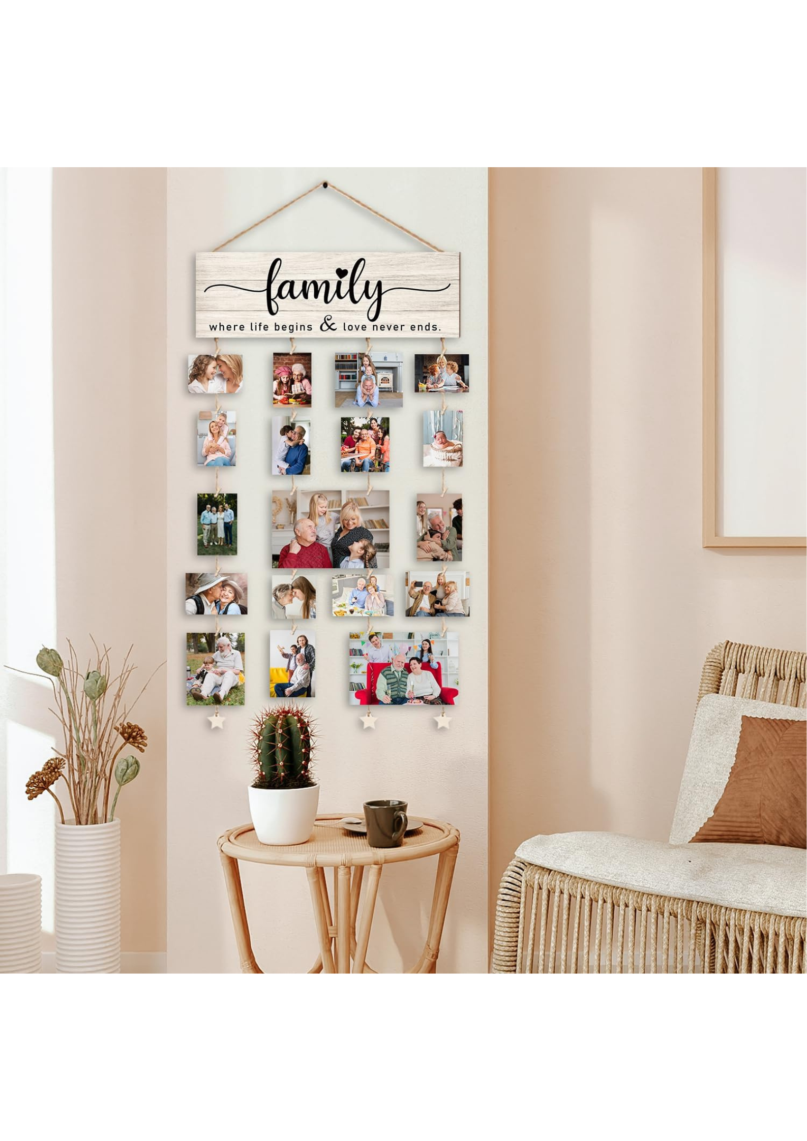 Photo Display wall decor angled view