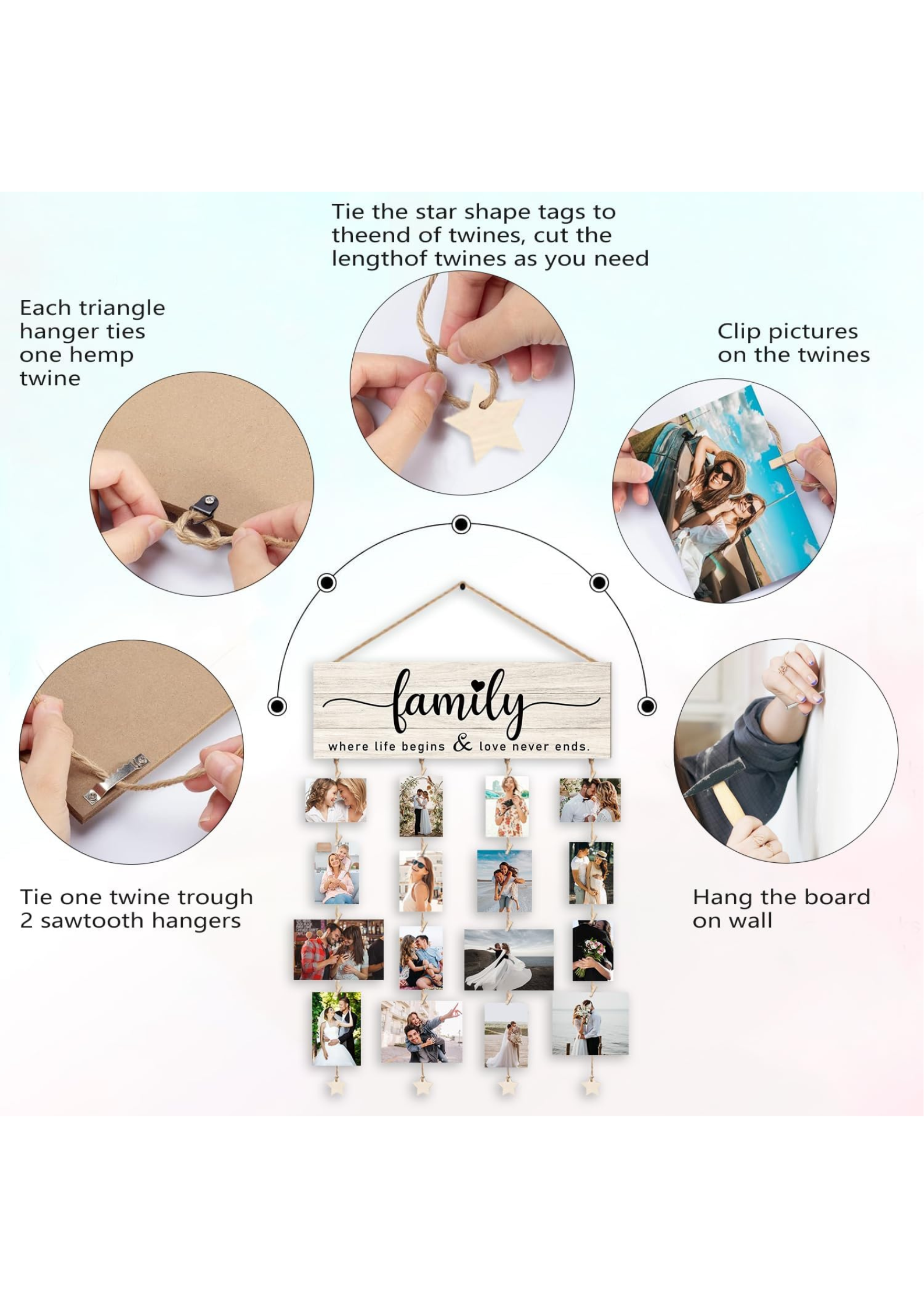 Photo Display wall decor detail