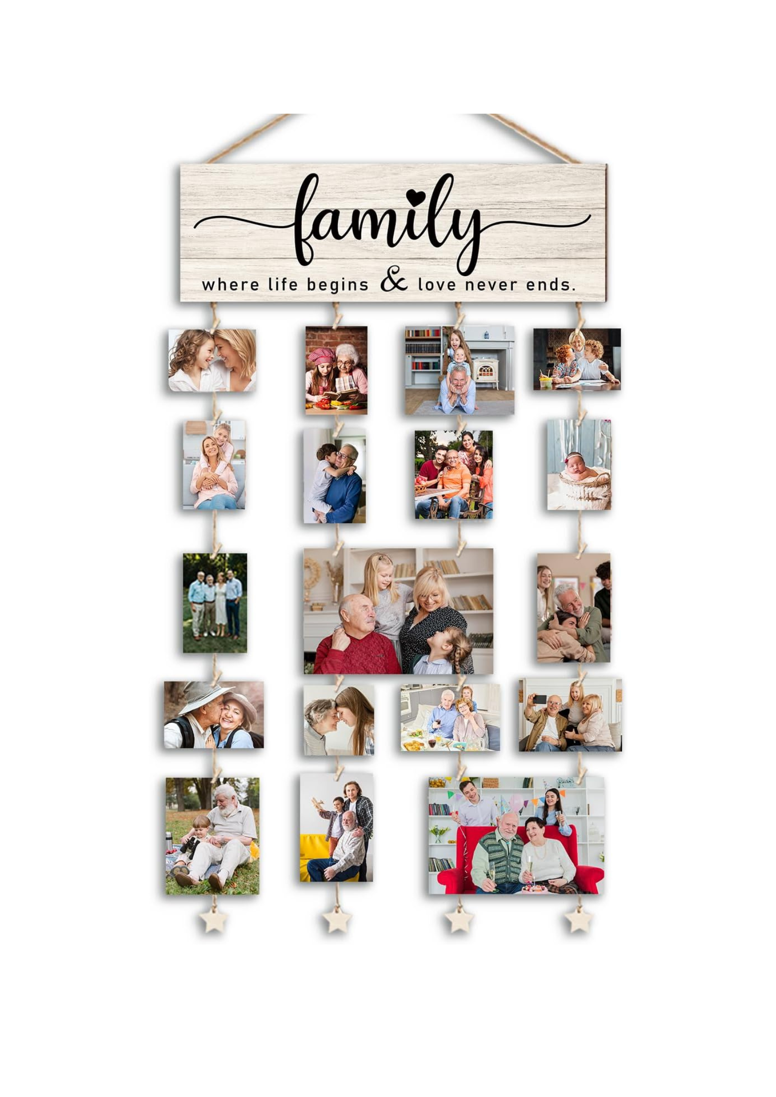 Photo Display wall decor 33x16 Multi color