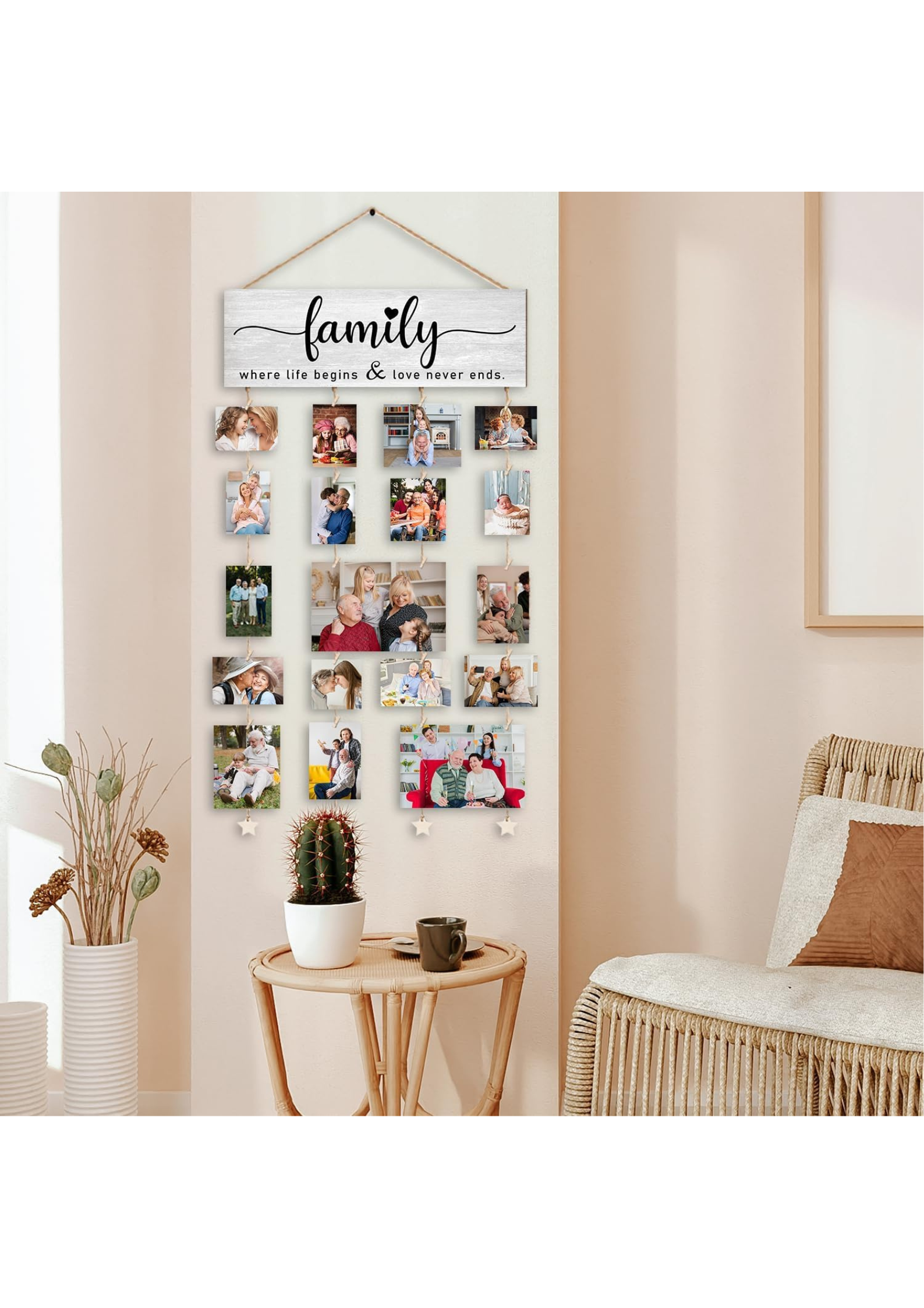 Photo Display wall decor angled view