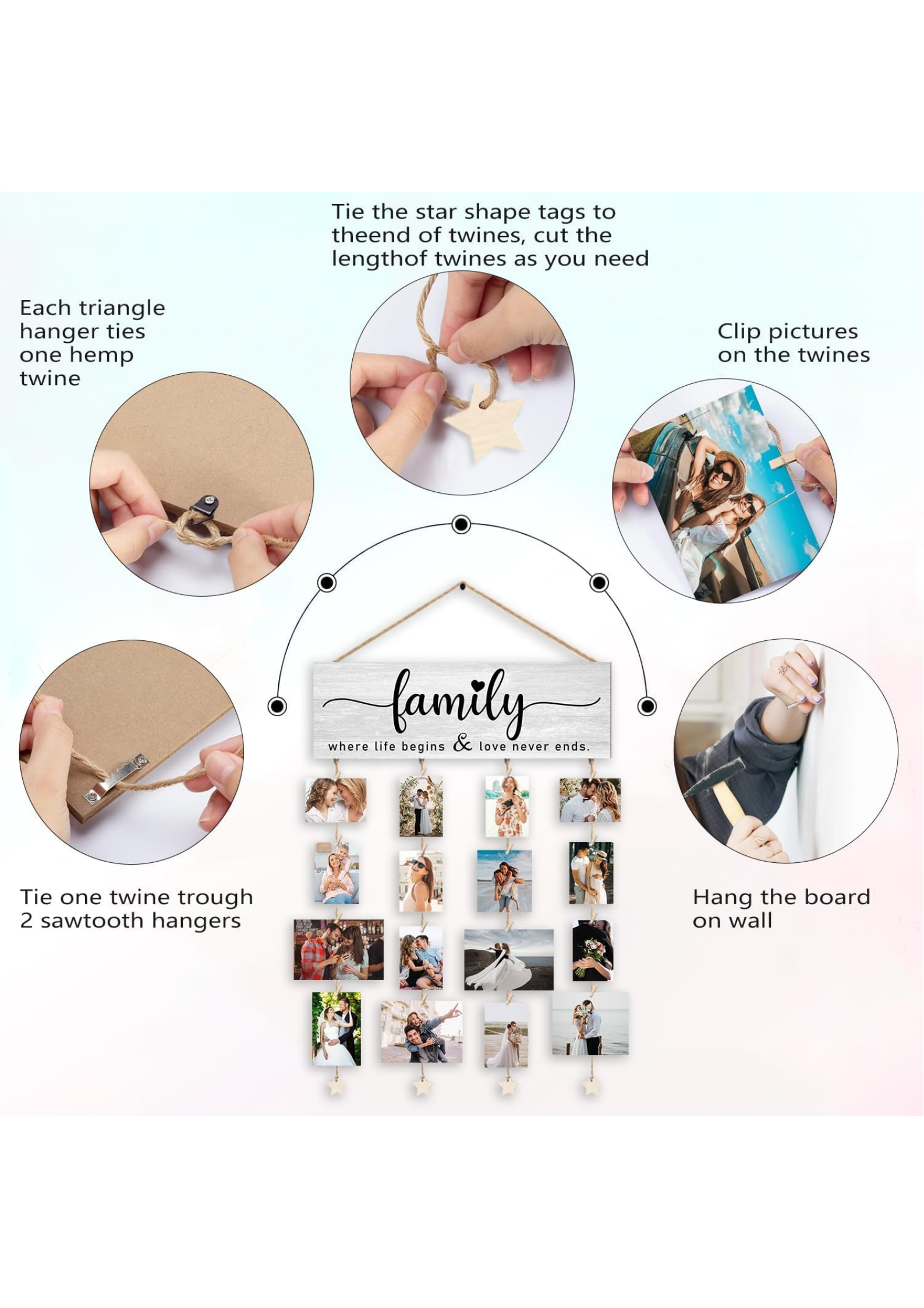 Photo Display wall decor detail