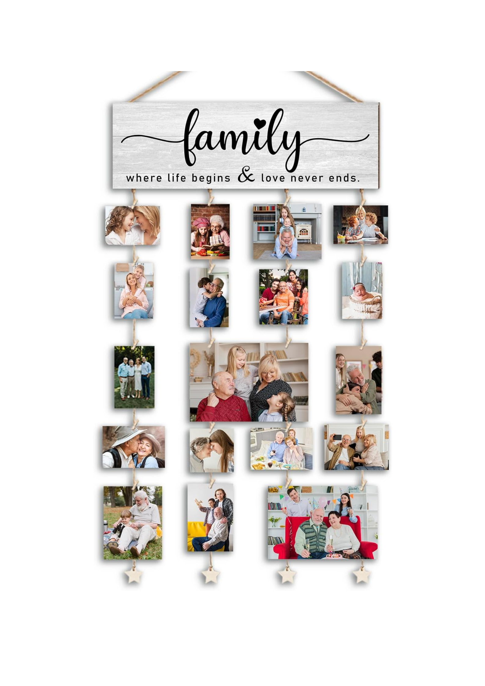 Photo Display wall decor 33x16 Multi color