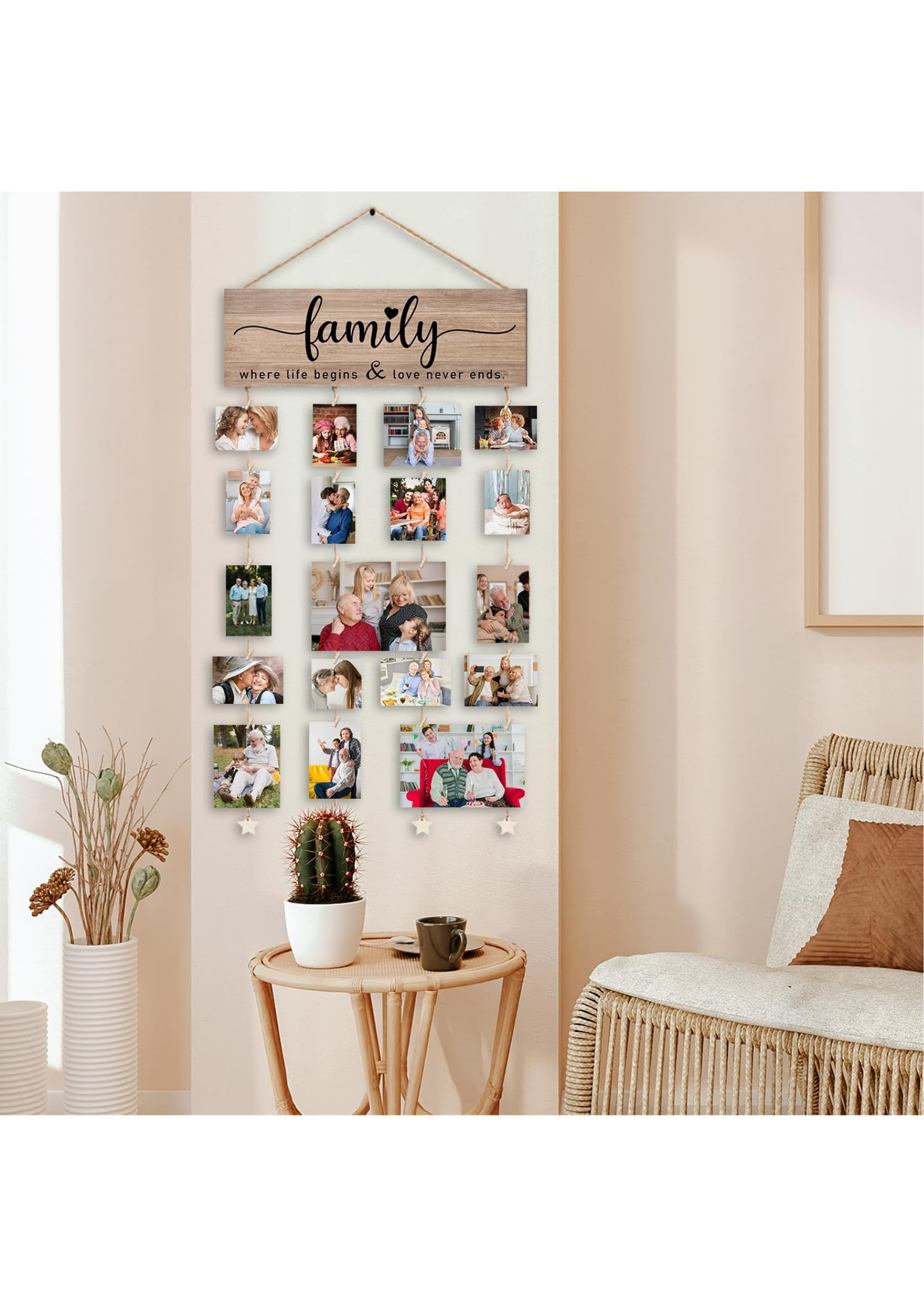 Photo Display wall decor angled view