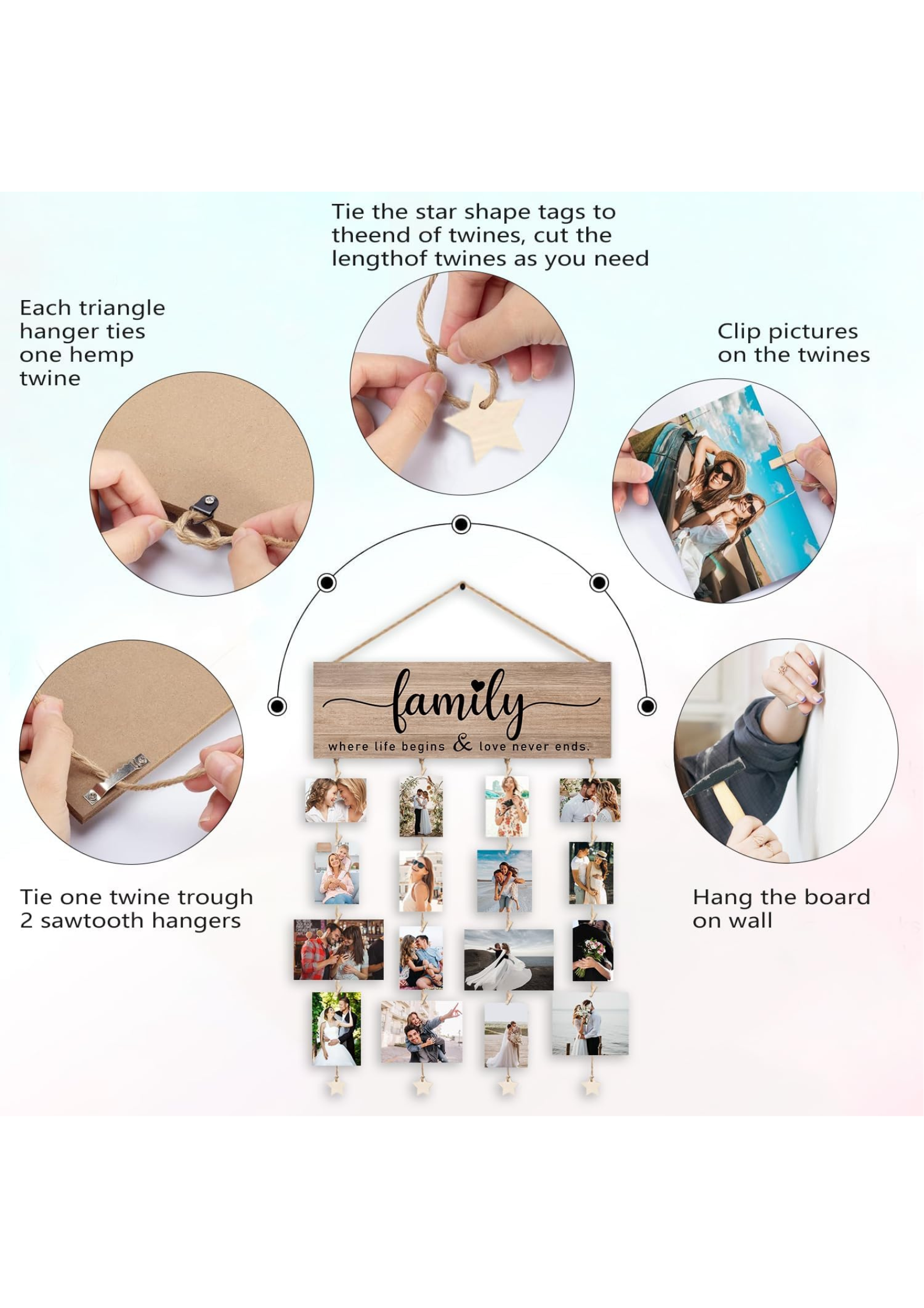 Photo Display wall decor detail