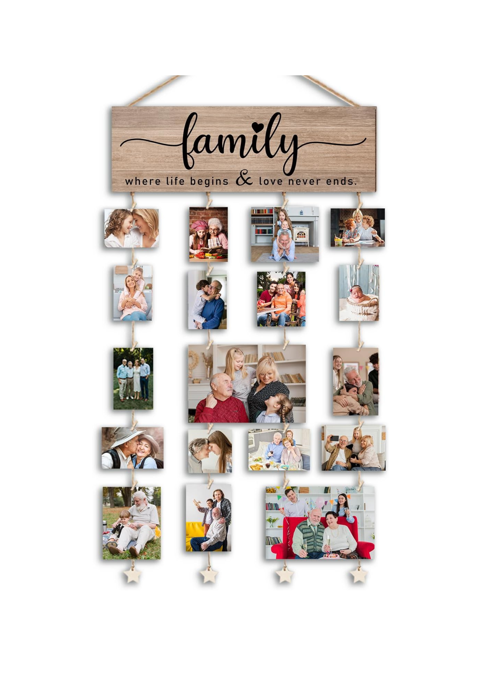 Photo Display wall decor 33x16 Multi color