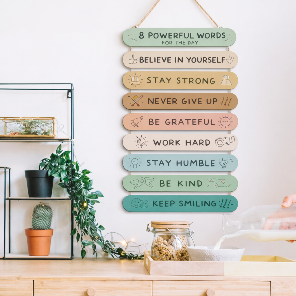 Positive Quotes wall decor in Living Room