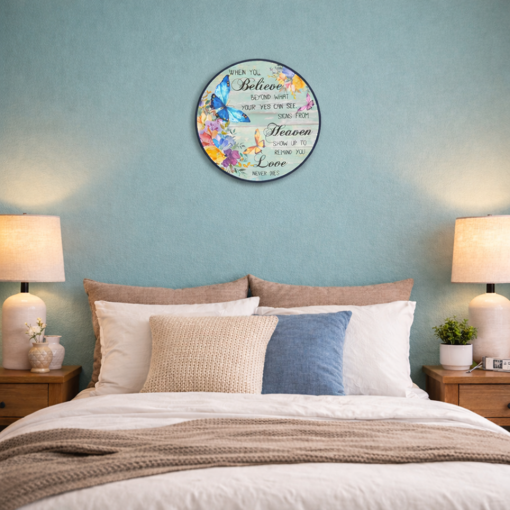 Positive Quotes wall decor angled view